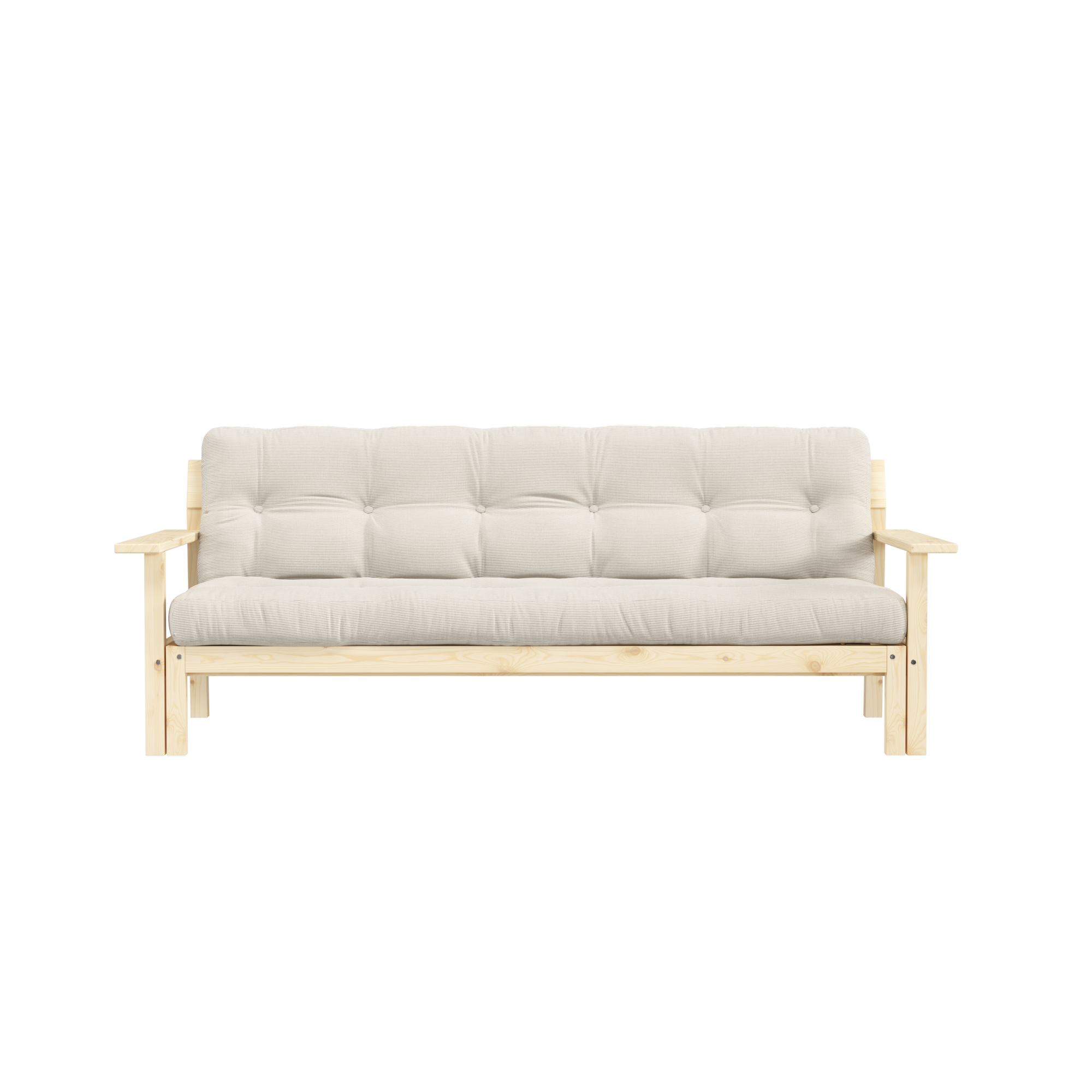UNWIND CLEAR LACQUERED W. 5-LAYER MIXED MATTRESS IVORY