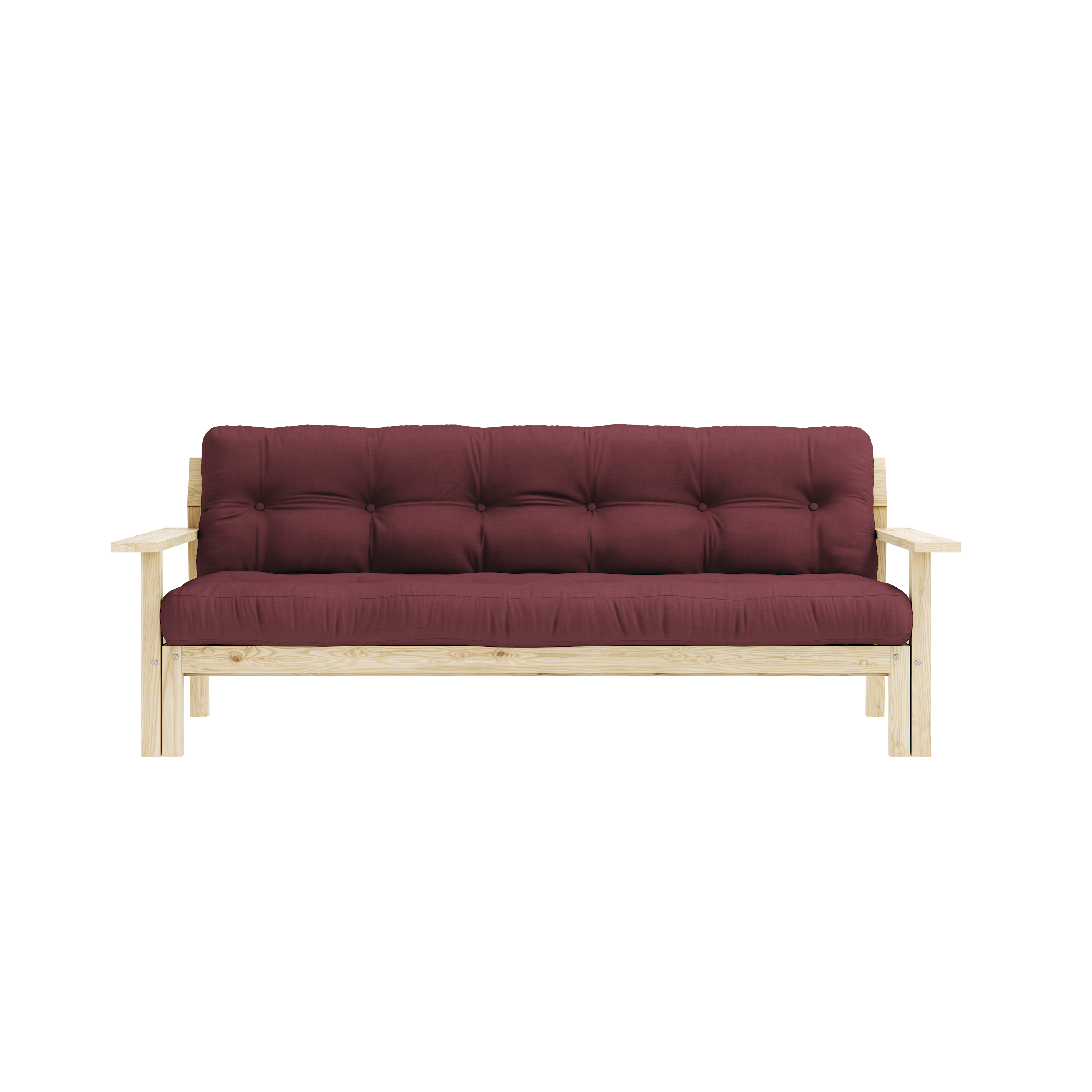 DÉBALLER MATELAS MIXTE 5 COUCHES SATINÉ CLAIR W. LAQUÉ BORDEAUX