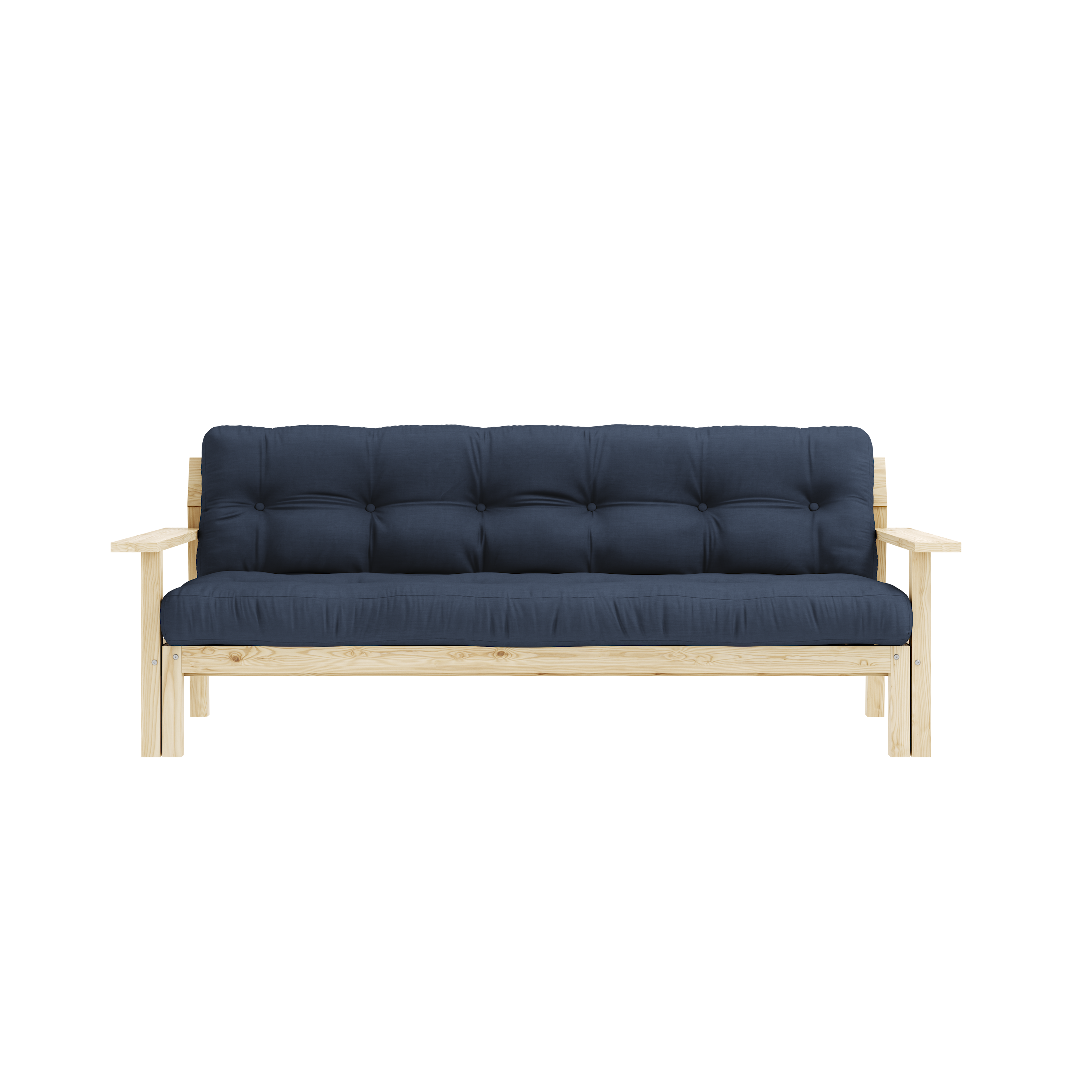 UNWIND CLEAR LACQUERED W. 5-LAYER MIXED MATTRESS NAVY