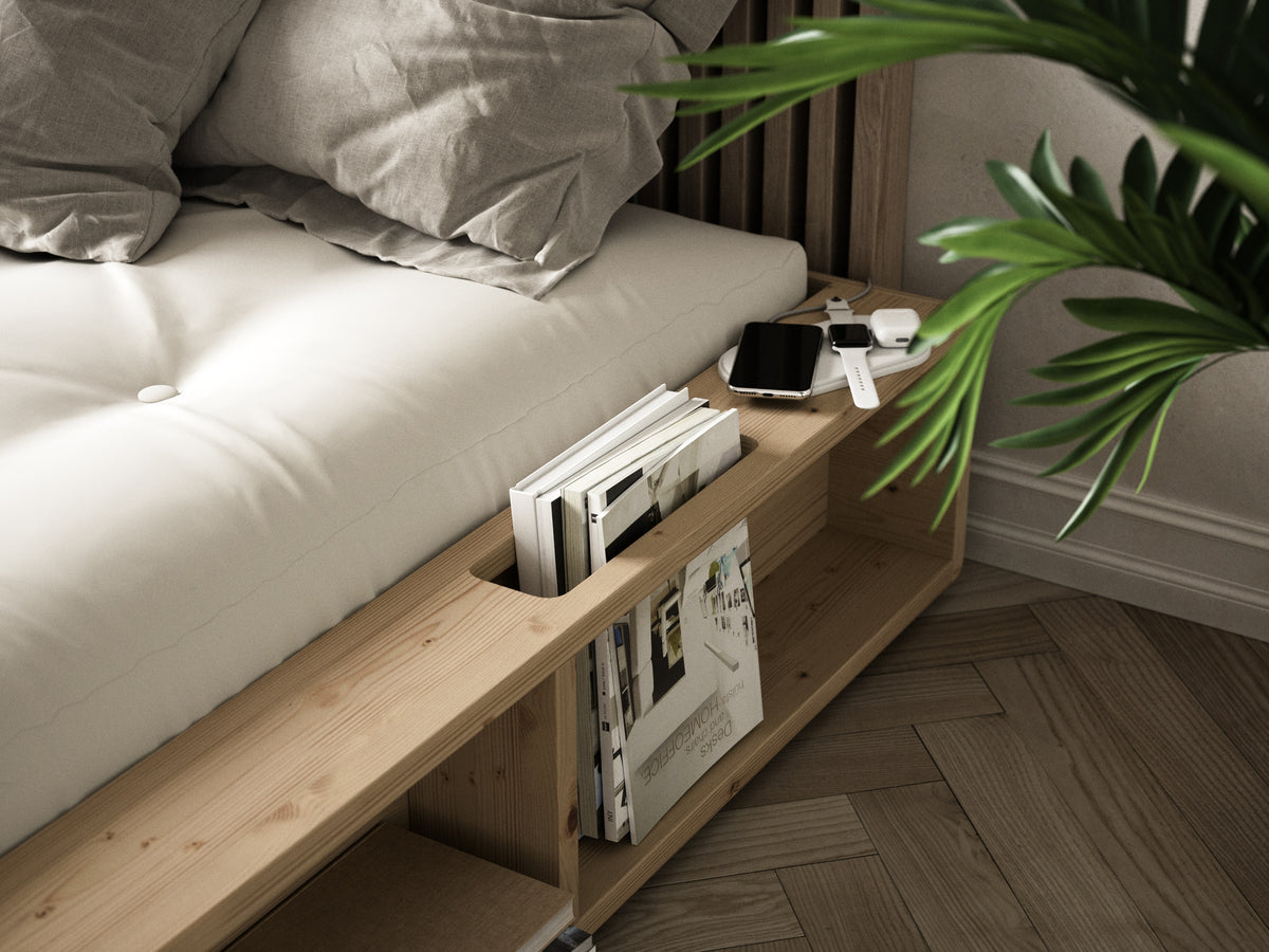 ZIGGY BED CLEAR LACQUERED 160 X 200