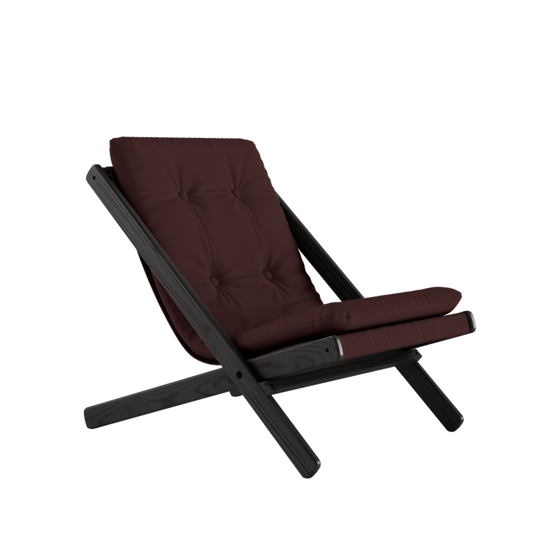 BOOGIE NOIR LAQUÉ HÊTRE AVEC MATELAS BOOGIE MARRON