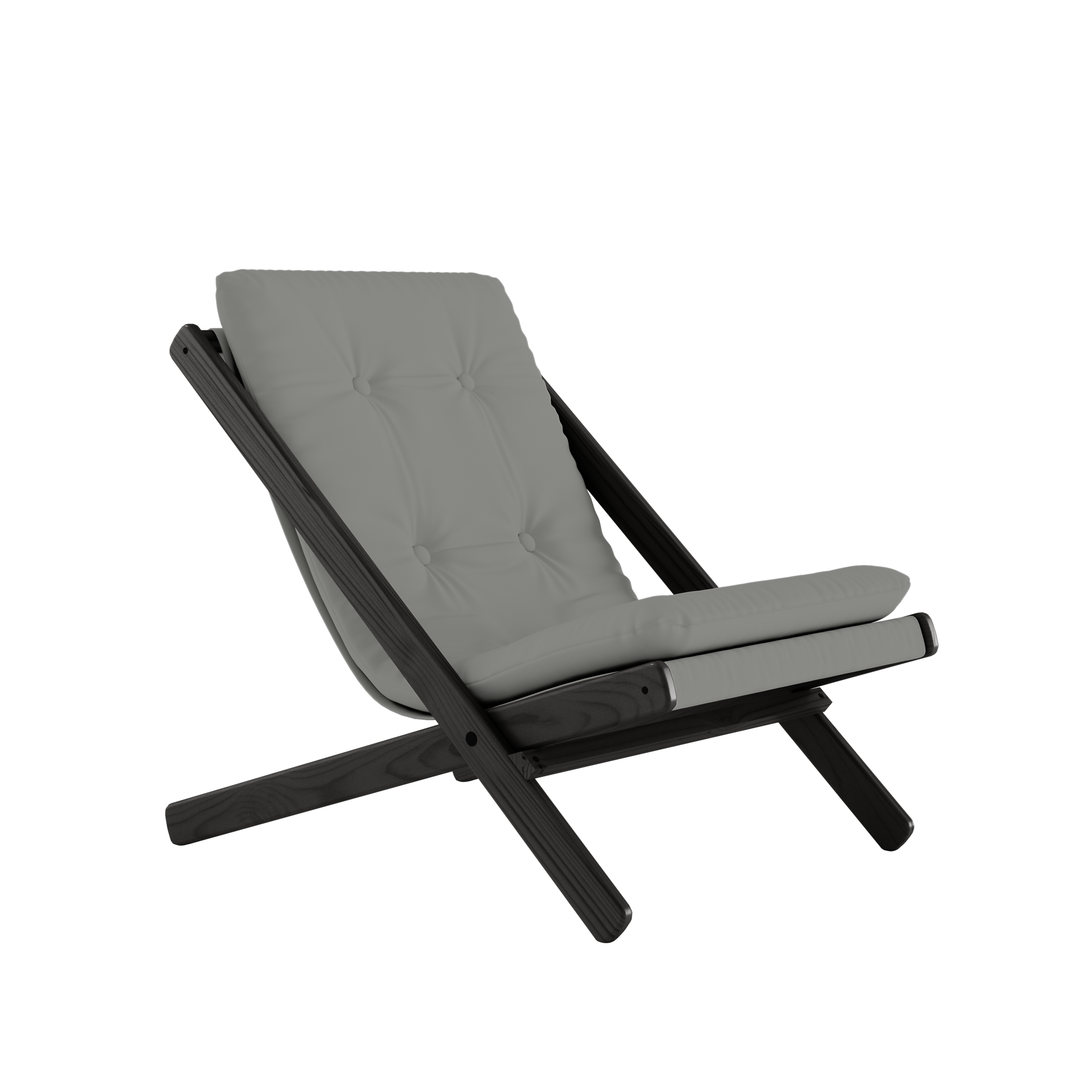 BOOGIE NOIR LAQUÉ HÊTRE AVEC MATELAS BOOGIE GRIS