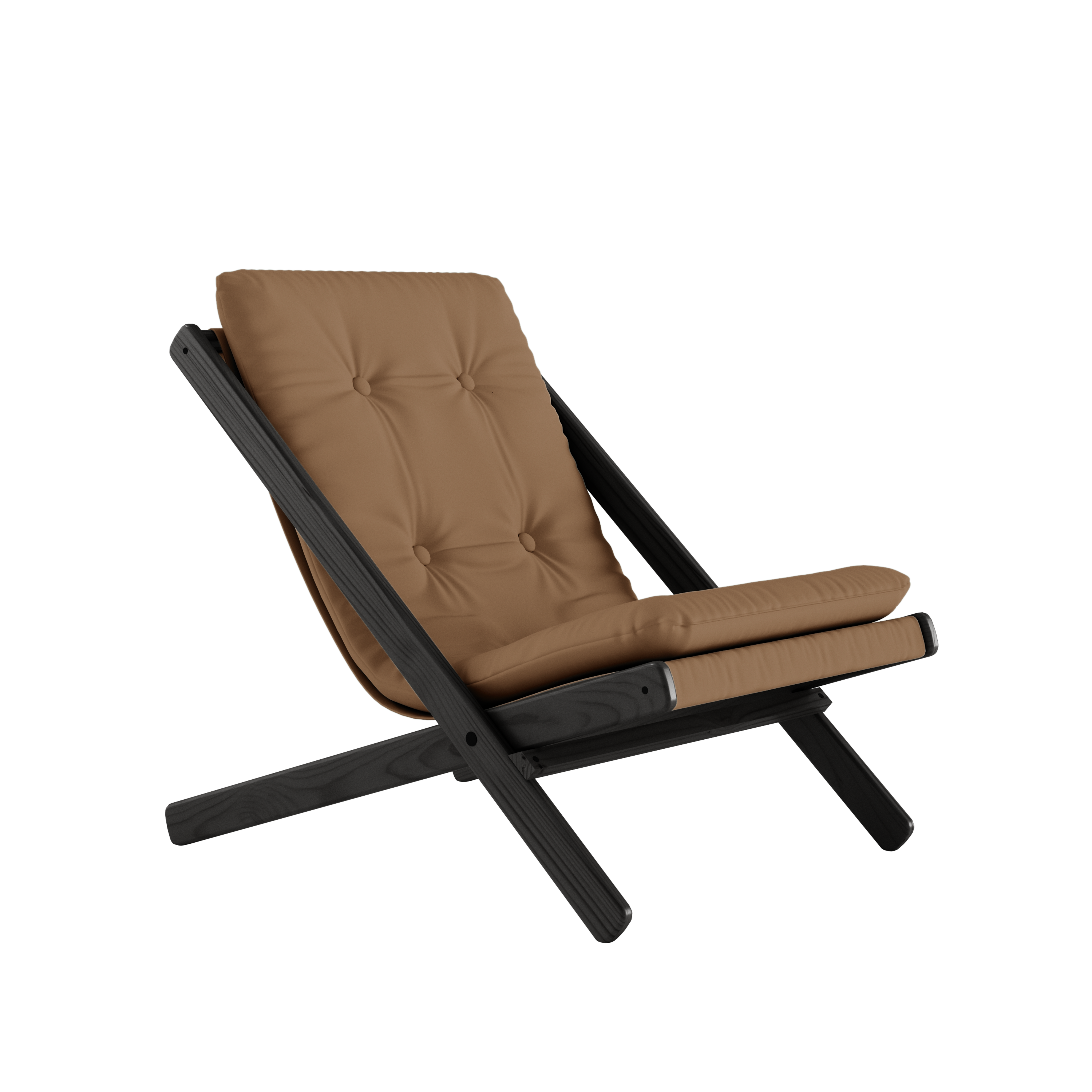 BOOGIE BLACK LACQUERED BEECH W. BOOGIE MATTRESS MOCCA
