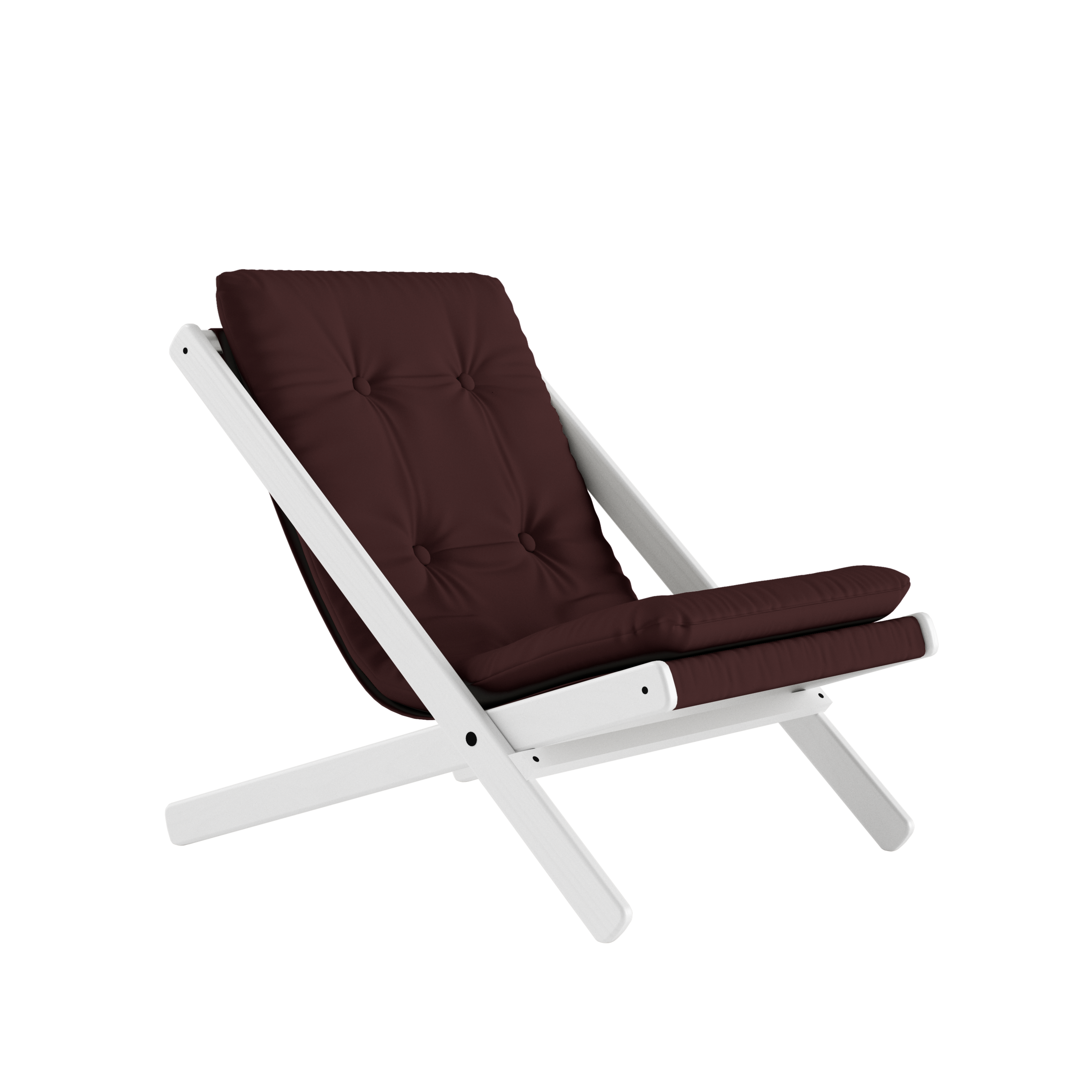BOOGIE WHITE LACQUERED BEECH W. BOOGIE MATTRESS BROWN