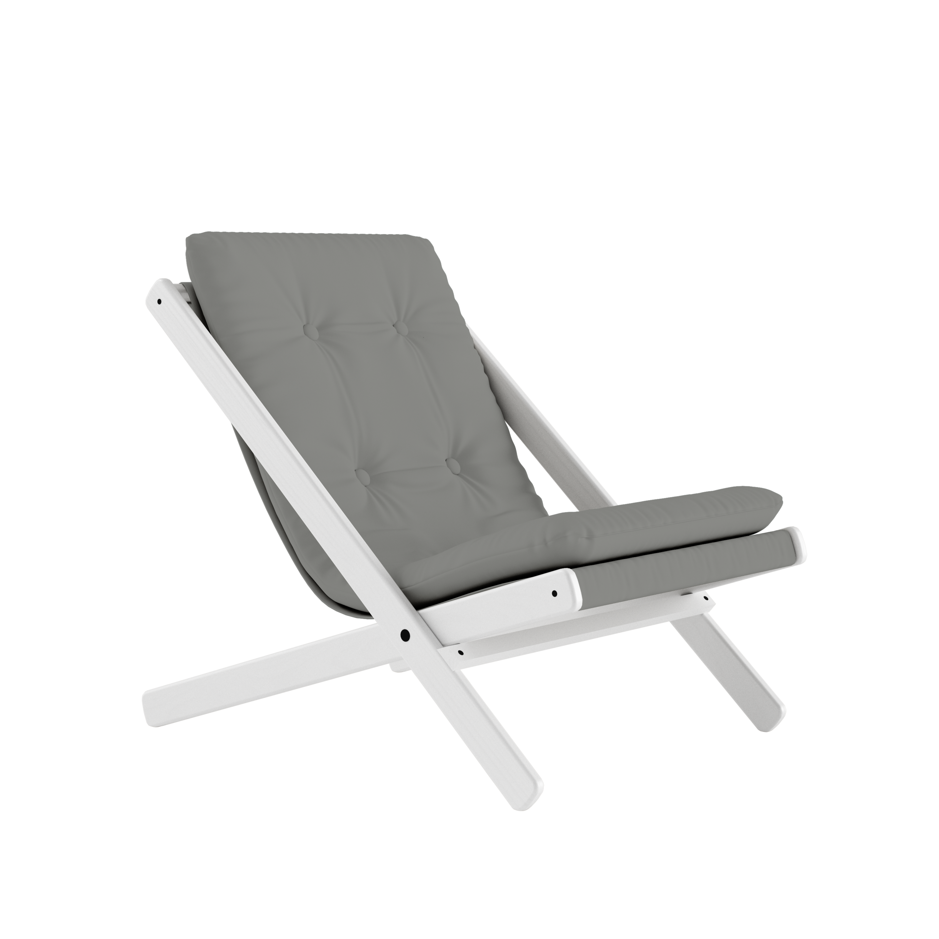 BOOGIE WHITE LACQUERED BEECH W. BOOGIE MATTRESS GREY