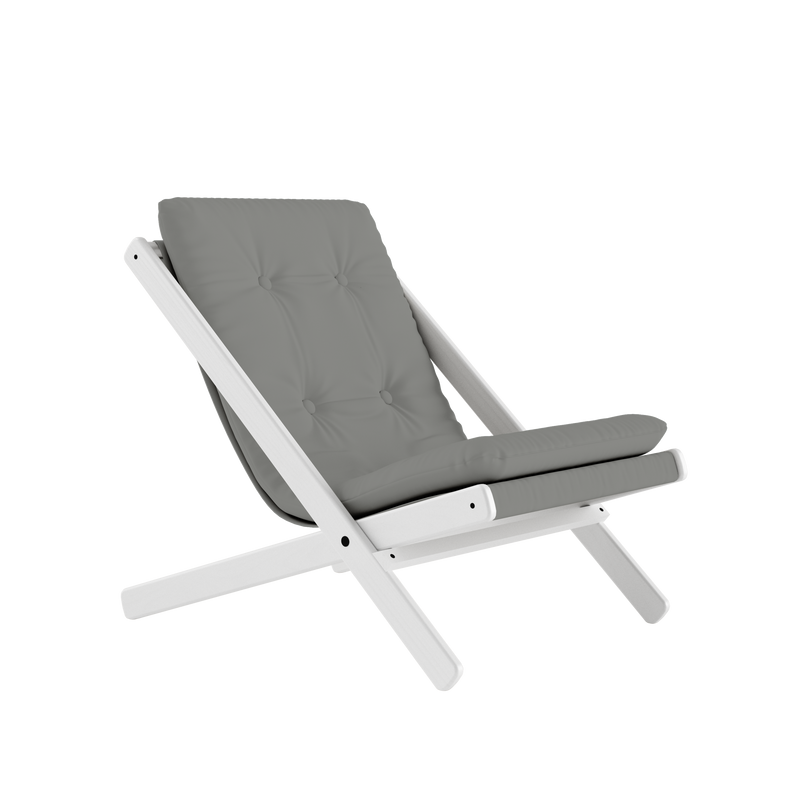 BOOGIE WHITE LACQUERED BEECH W. BOOGIE MATTRESS GREY