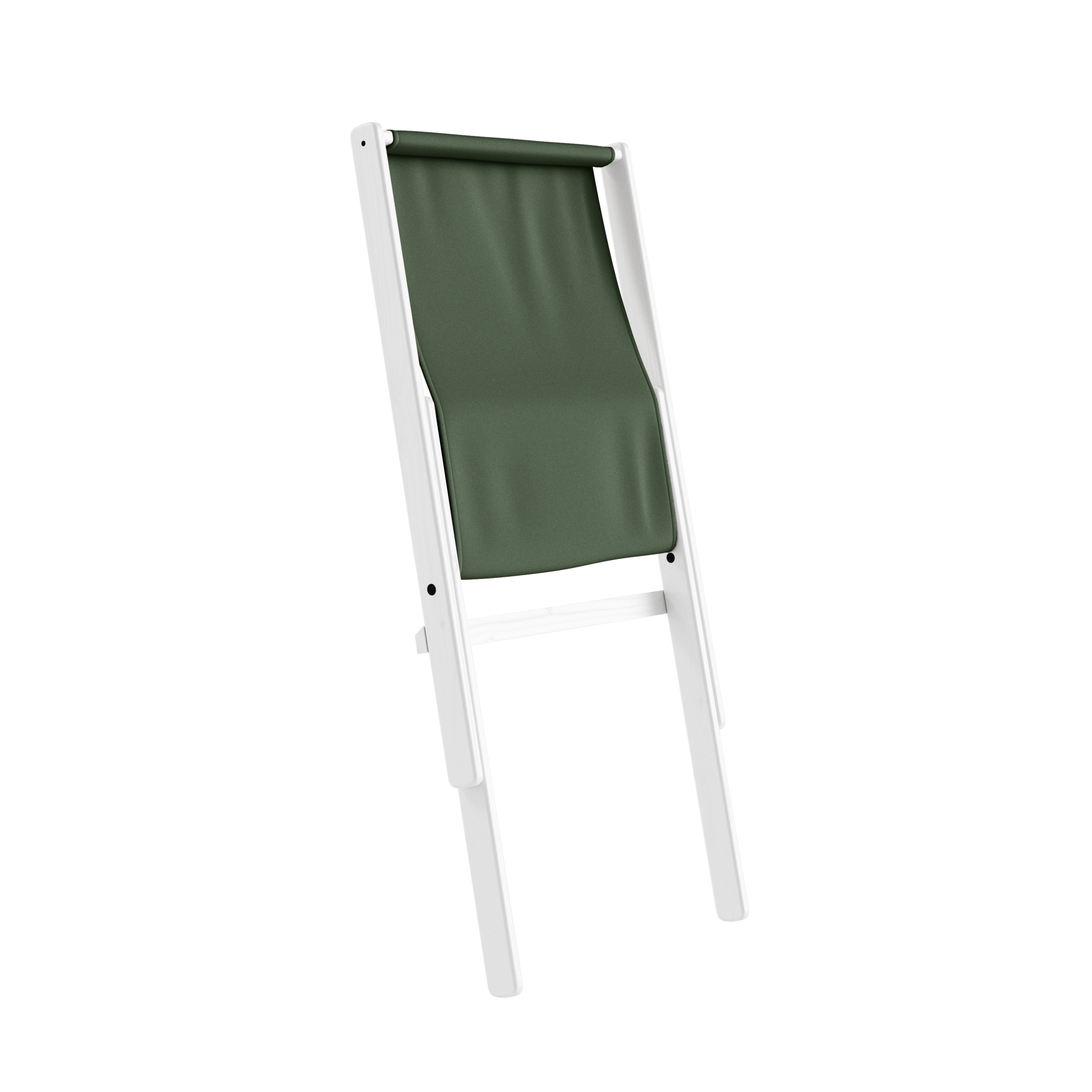 BOOGIE BLANCHI EN LAQUE HÊTRE AVEC MATELAS BOOGIE VERT OLIVE
