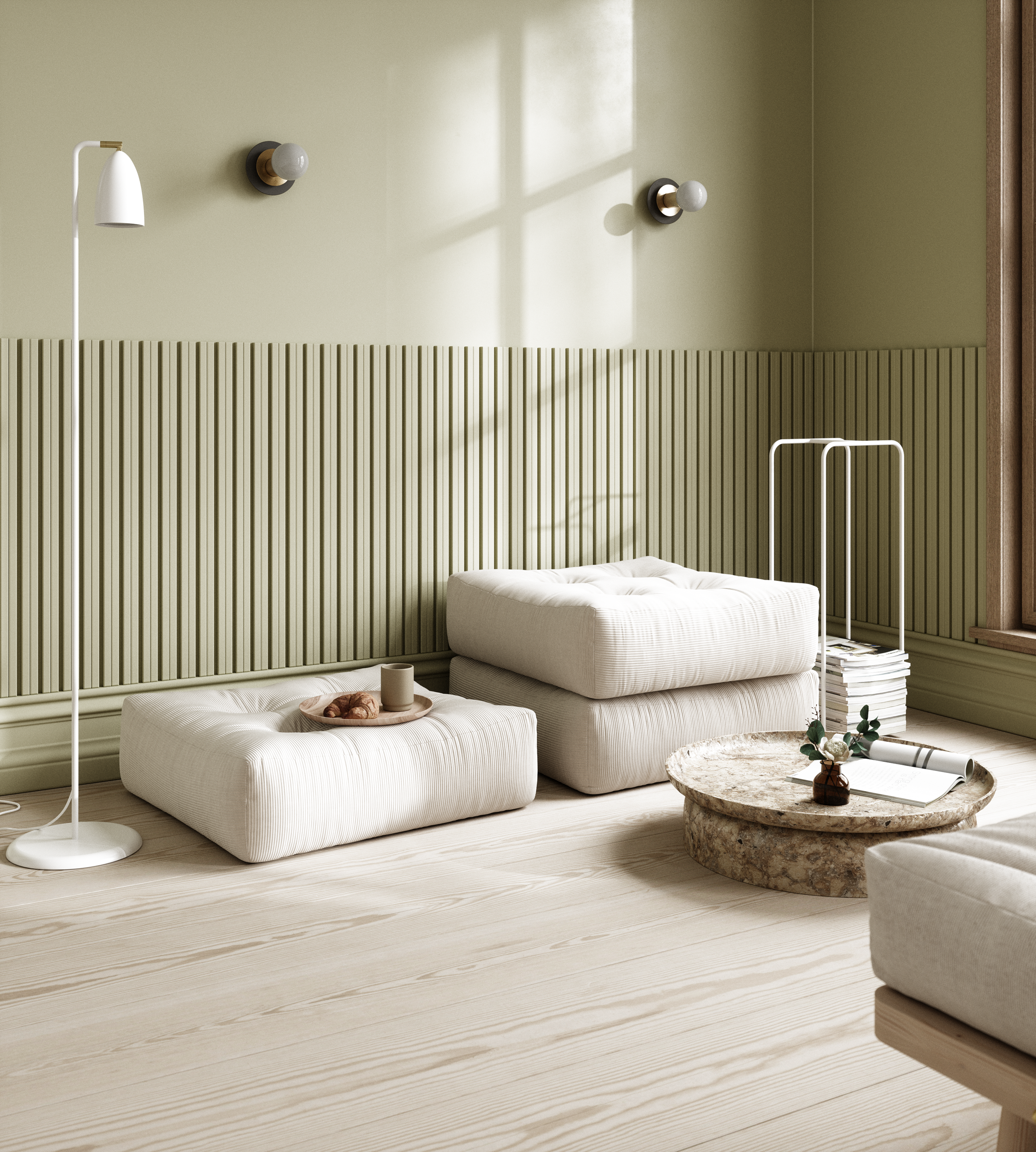 PLUS POUF IVORY