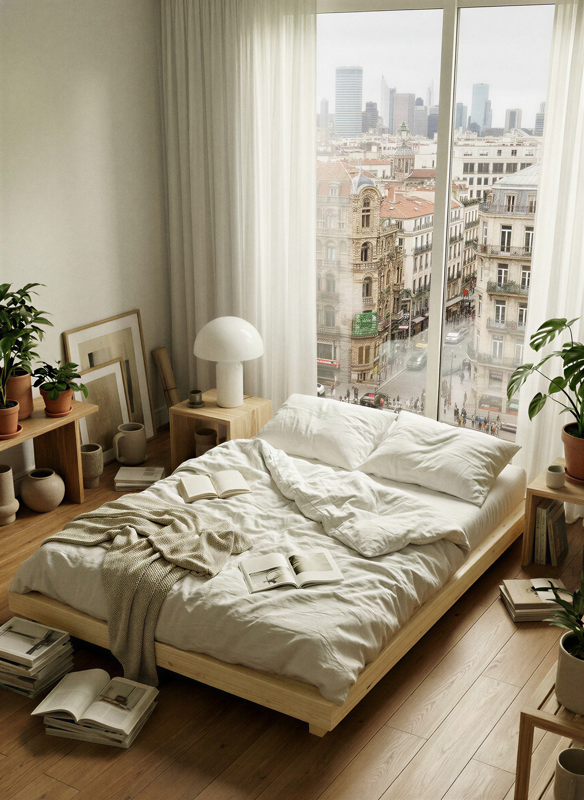 DOCK BED CLEAR LACQUERED 90 X 200