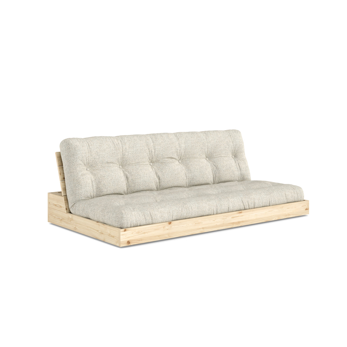 BASE CLEAR LACQUERED W. 5-LAYER MIXED MATTRESS SOFT CHALK