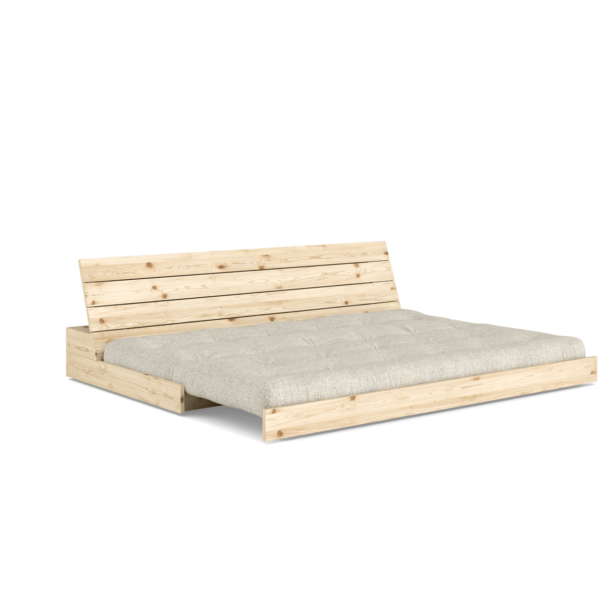 BASE CLEAR LACQUERED W. 5-LAYER MIXED MATTRESS SOFT CHALK