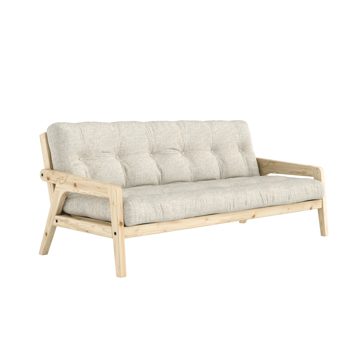 GRAB CLEAR LACQUERED W. 5-LAYER MIXED MATTRESS SOFT CHALK