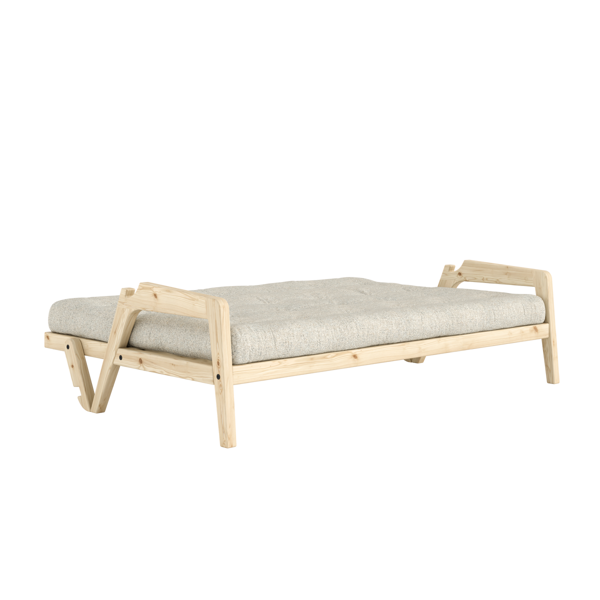 GRAB CLEAR LACQUERED W. 5-LAYER MIXED MATTRESS SOFT CHALK