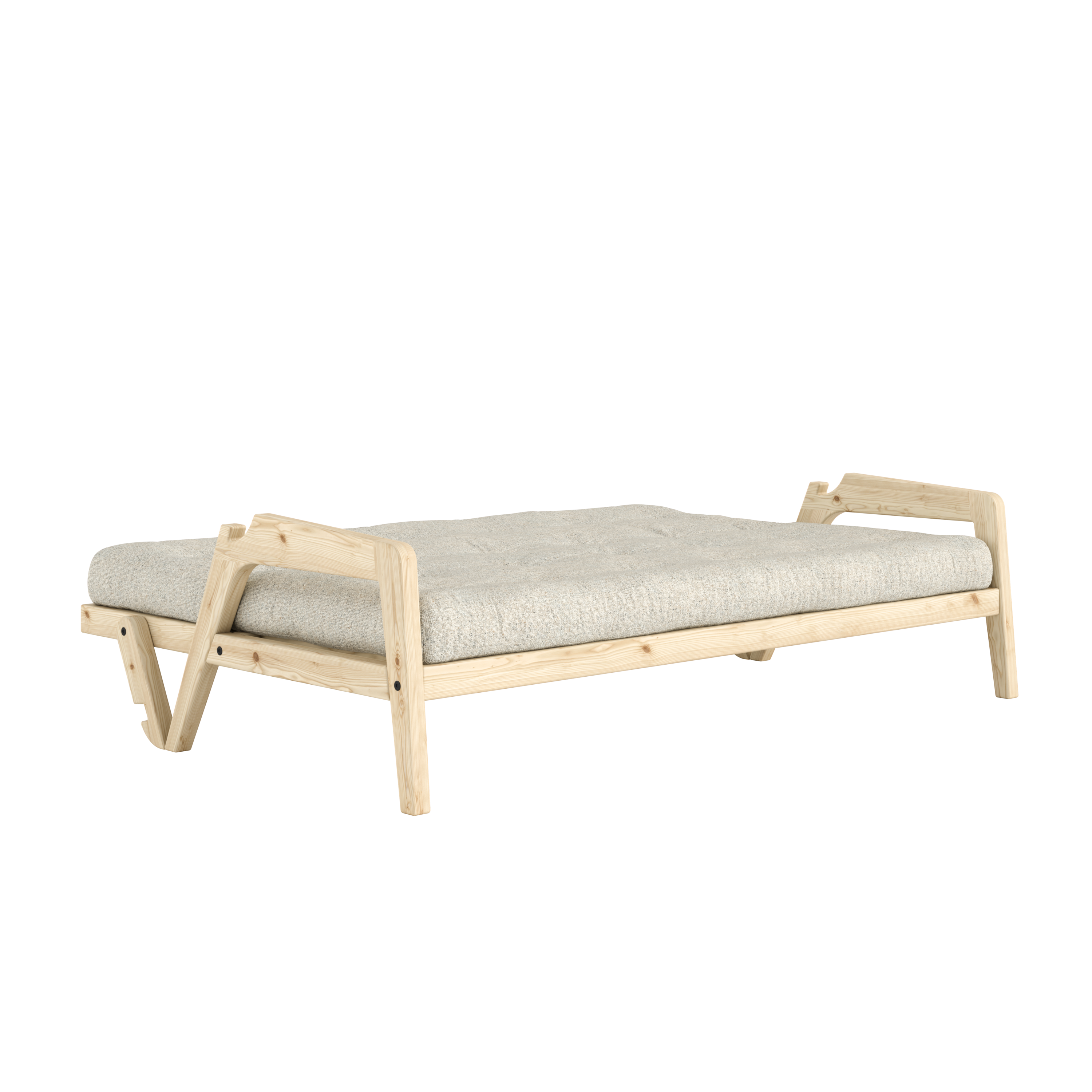 GRAB CLEAR LACQUERED W. 5-LAYER MIXED MATTRESS SOFT CHALK