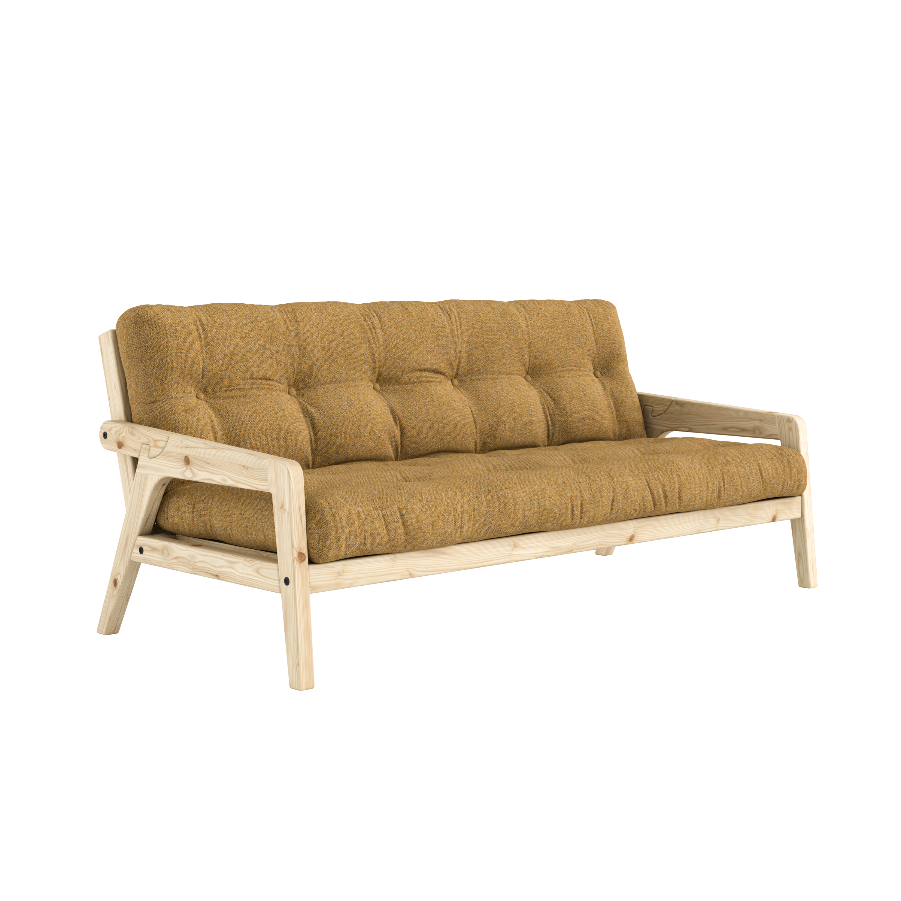 GRAB CLEAR LACQUERED W. 5-LAYER MIXED MATTRESS GOLDEN OCHRE