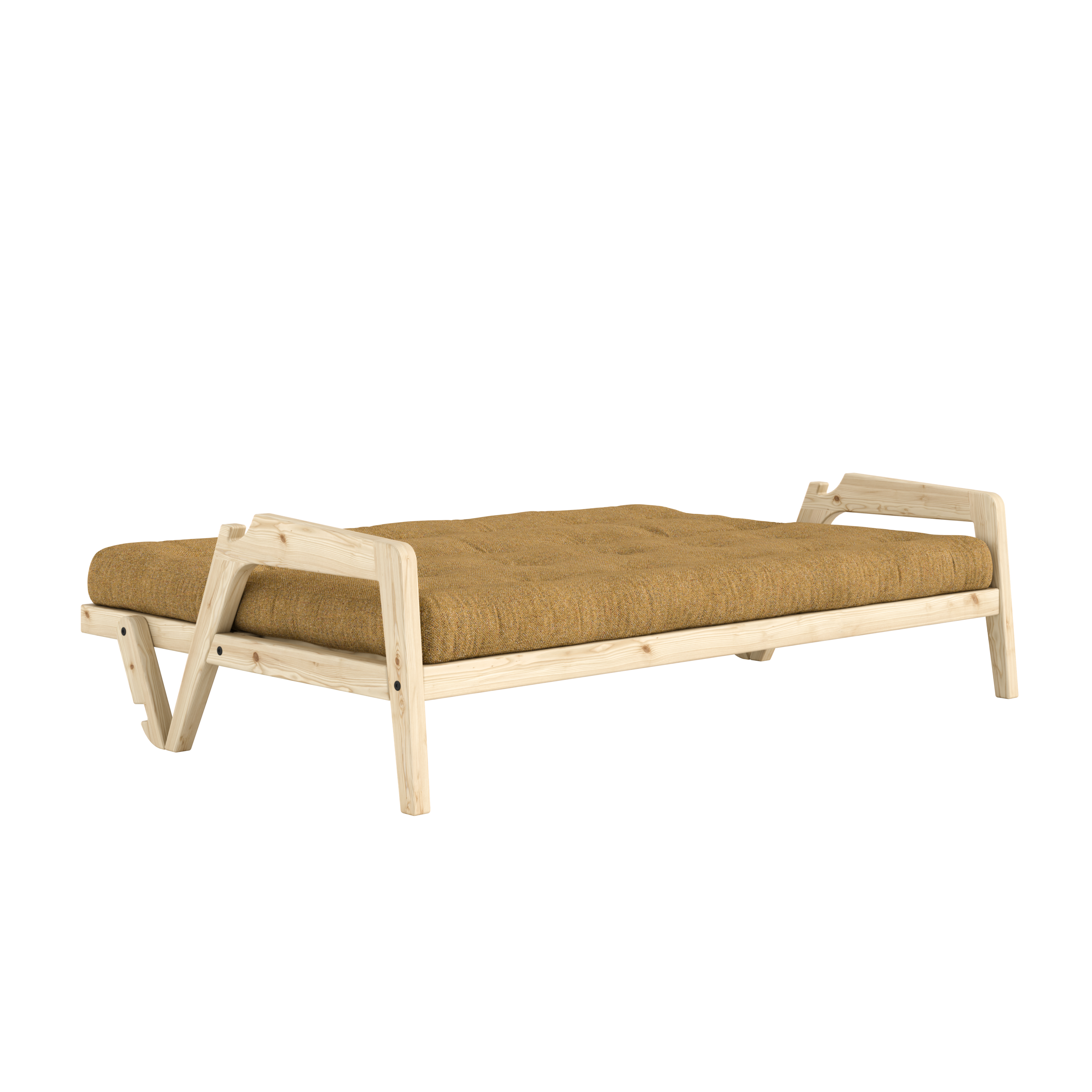 GRAB CLEAR LACQUERED W. 5-LAYER MIXED MATTRESS GOLDEN OCHRE