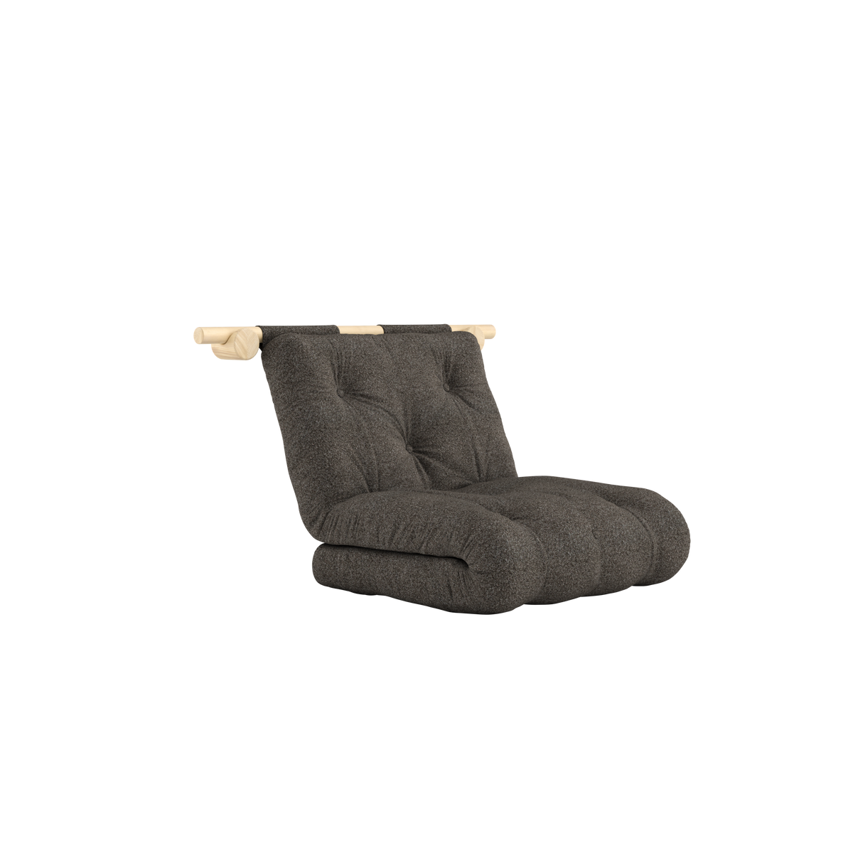 HOOKED RAW 75 X 200 W. BRAVO MATTRESS MELLOW BROWN