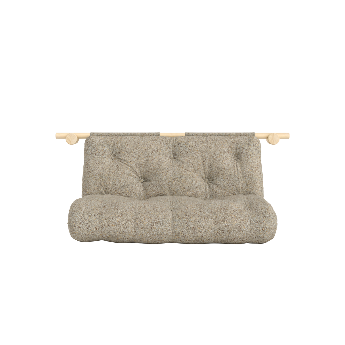 HOOKED RAW 135 X 200 W. BRAVO MATTRESS WARM SAND