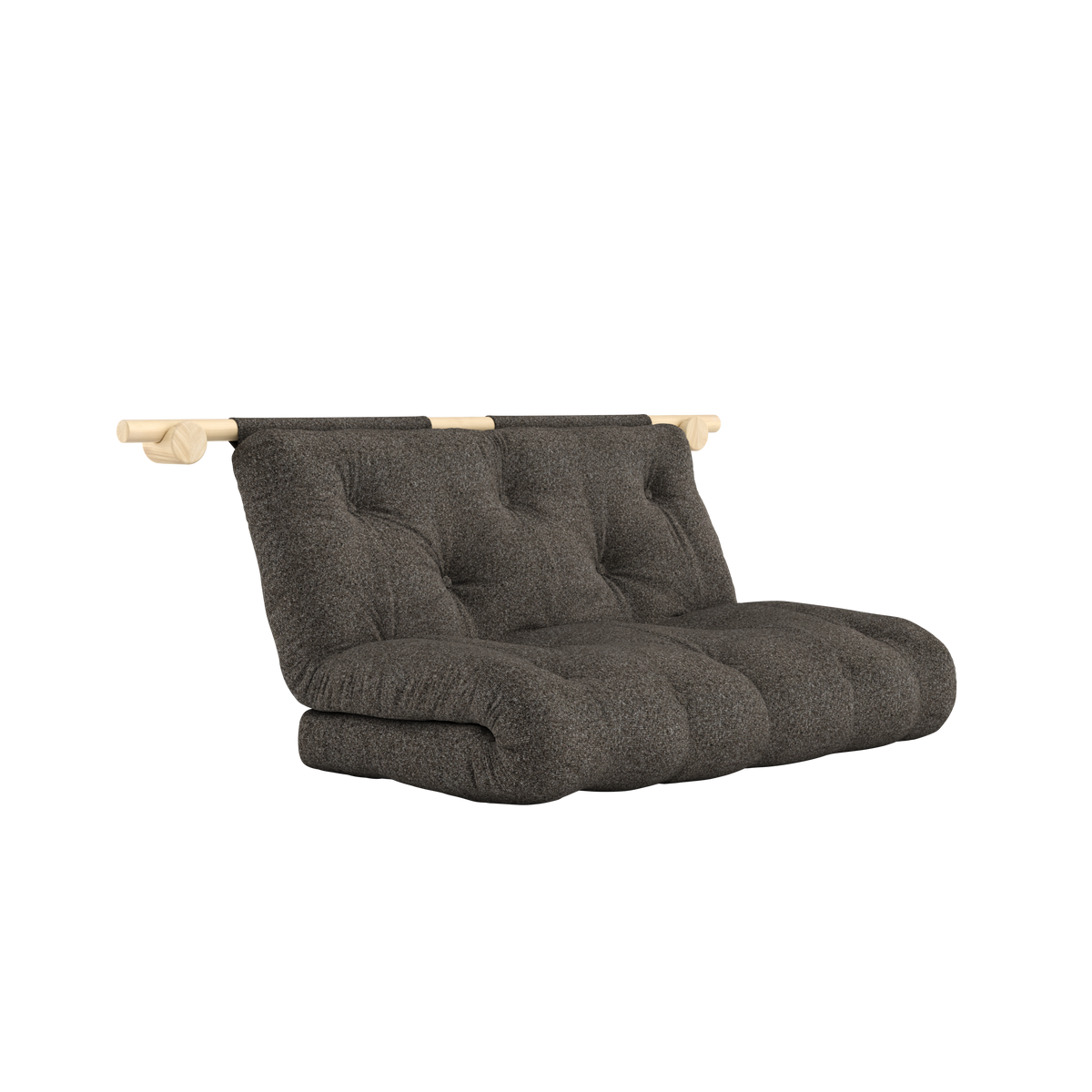 HOOKED RAW 135 X 200 W. BRAVO MATTRESS MELLOW BROWN