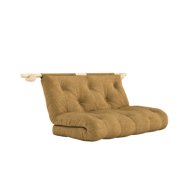HOOKED RAW 135 X 200 W. BRAVO MATTRESS GOLDEN OCHRE