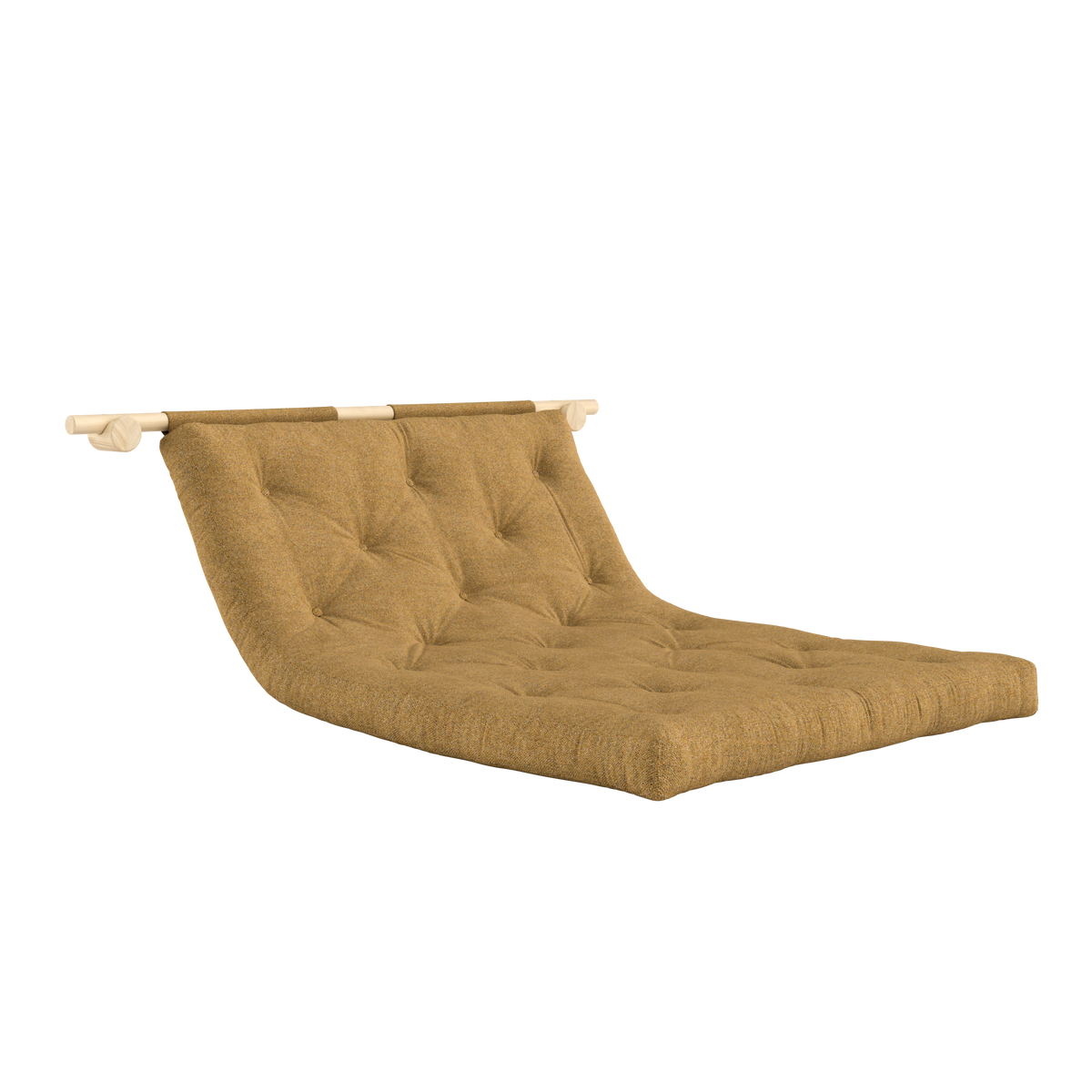 HOOKED RAW 135 X 200 W. BRAVO MATTRESS GOLDEN OCHRE