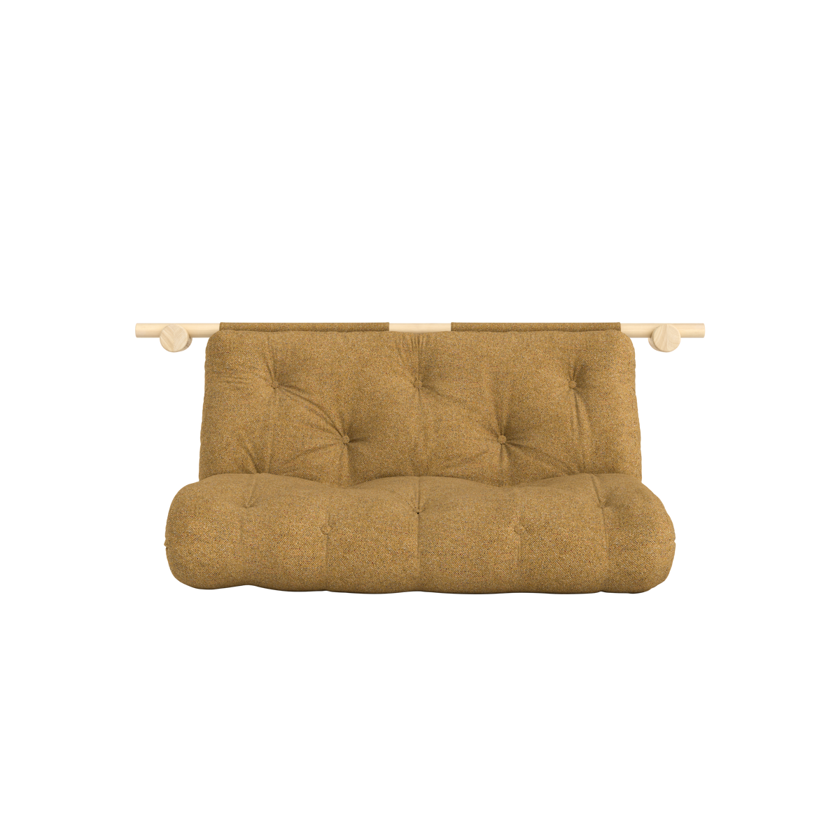 HOOKED RAW 135 X 200 W. BRAVO MATTRESS GOLDEN OCHRE