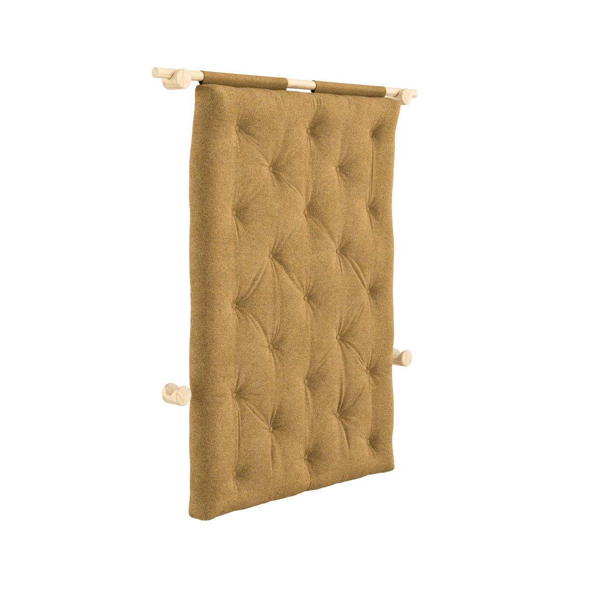 HOOKED RAW 135 X 200 W. BRAVO MATTRESS GOLDEN OCHRE