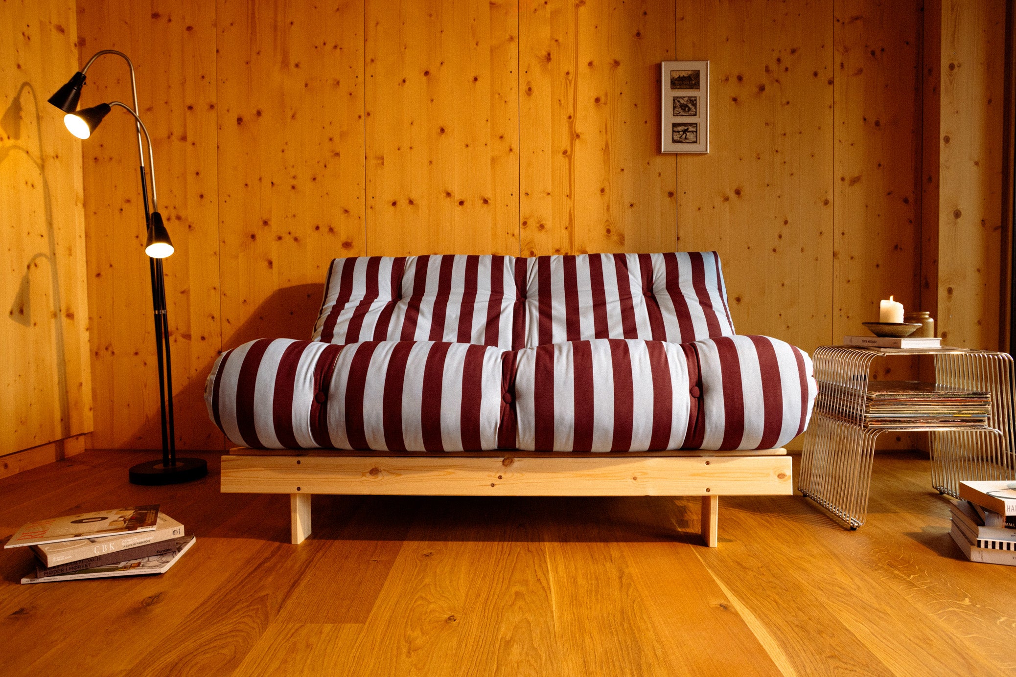 ROOTS RAW 140 X 200 W. ROOTS MATTRESS BURGUNDY-LIGHT BLUE