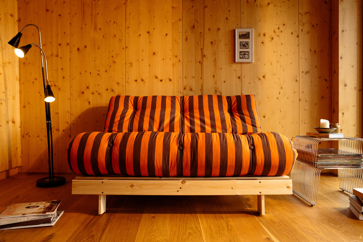 ROOTS RAW 160 X 200 W. ROOTS MATTRESS ORANGE-BROWN