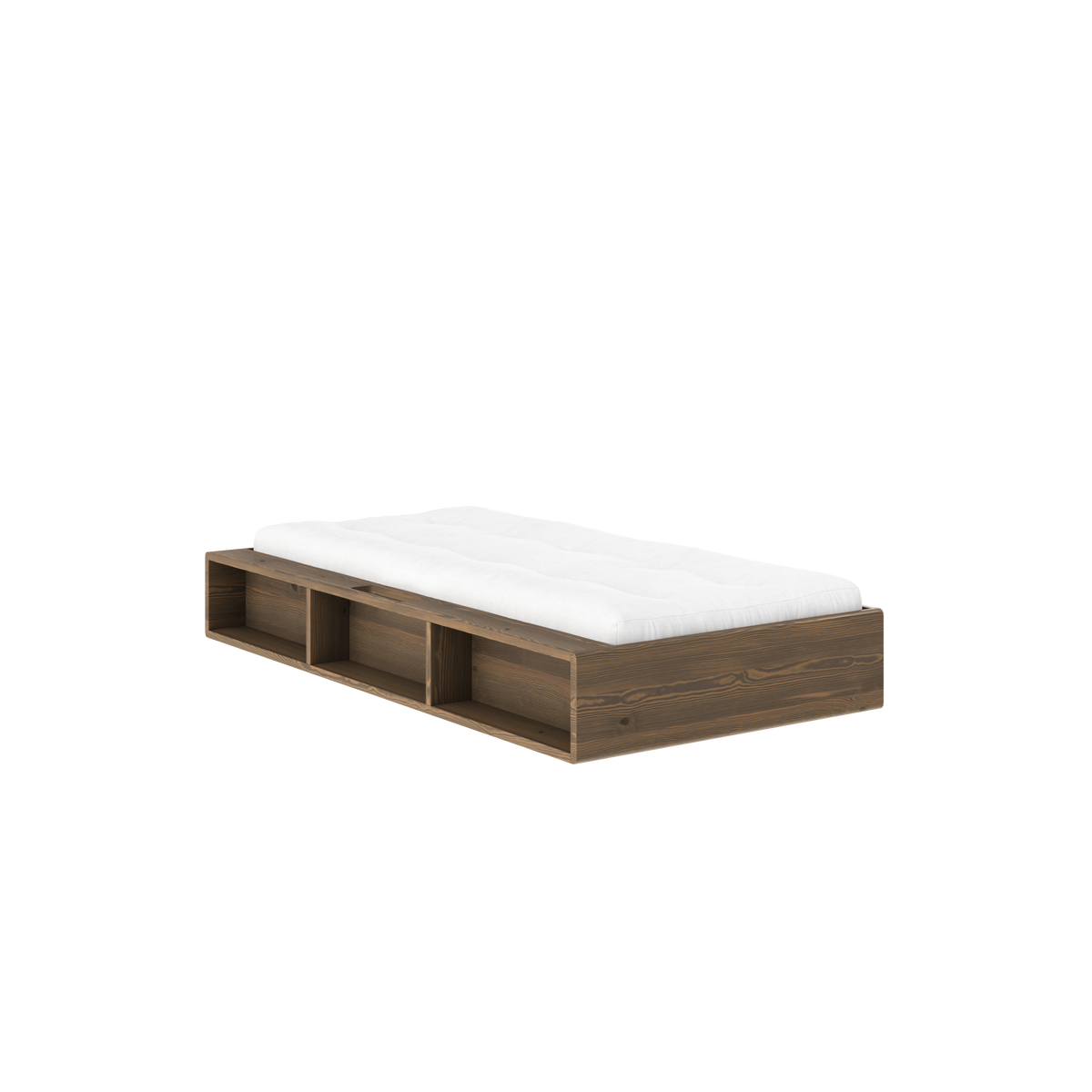 ZIGGY BED CAROB BROWN LACQUERED 90 X 200
