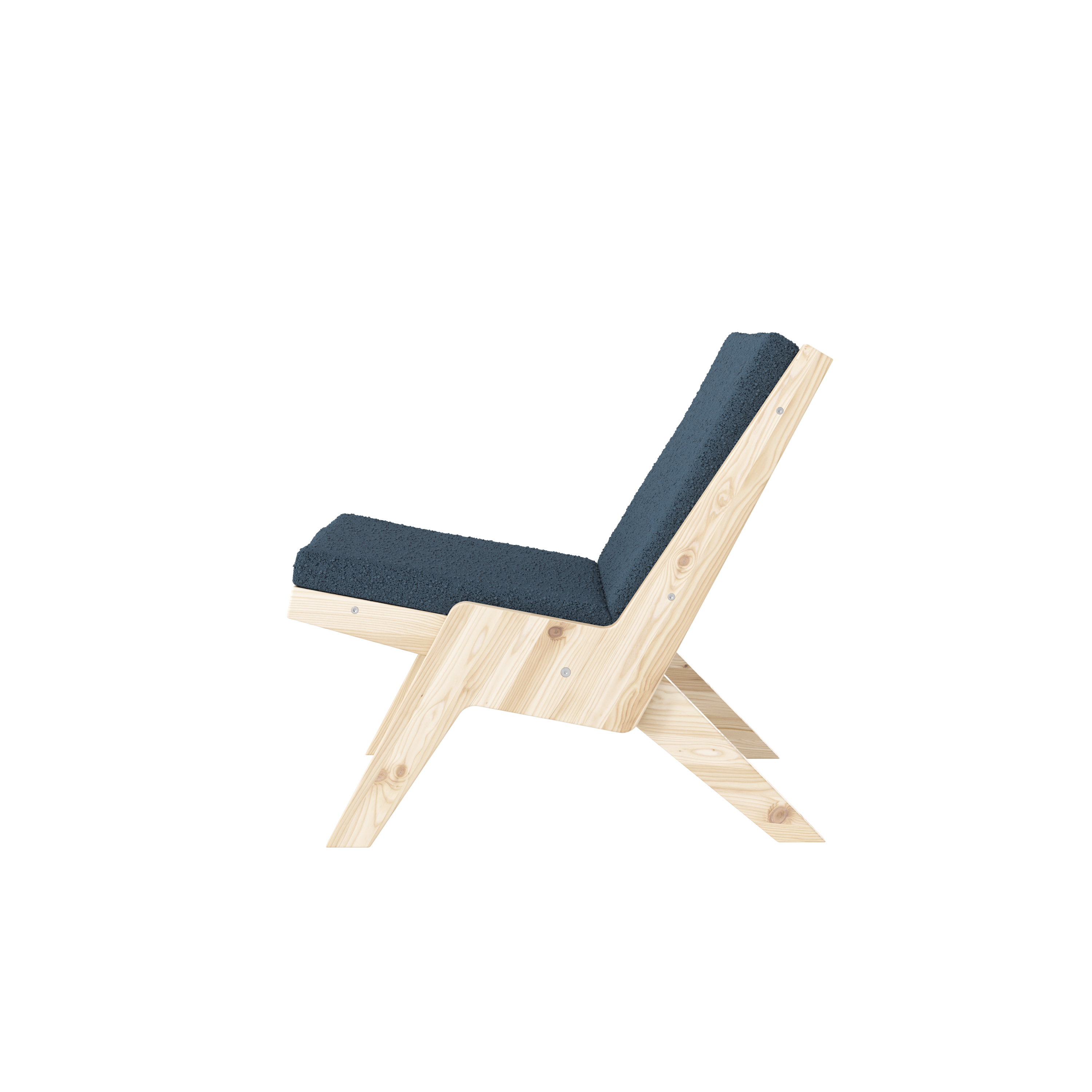 SWAY CHAISE LOUNGE BRUT AVEC MATELAS OXFORD BLEU