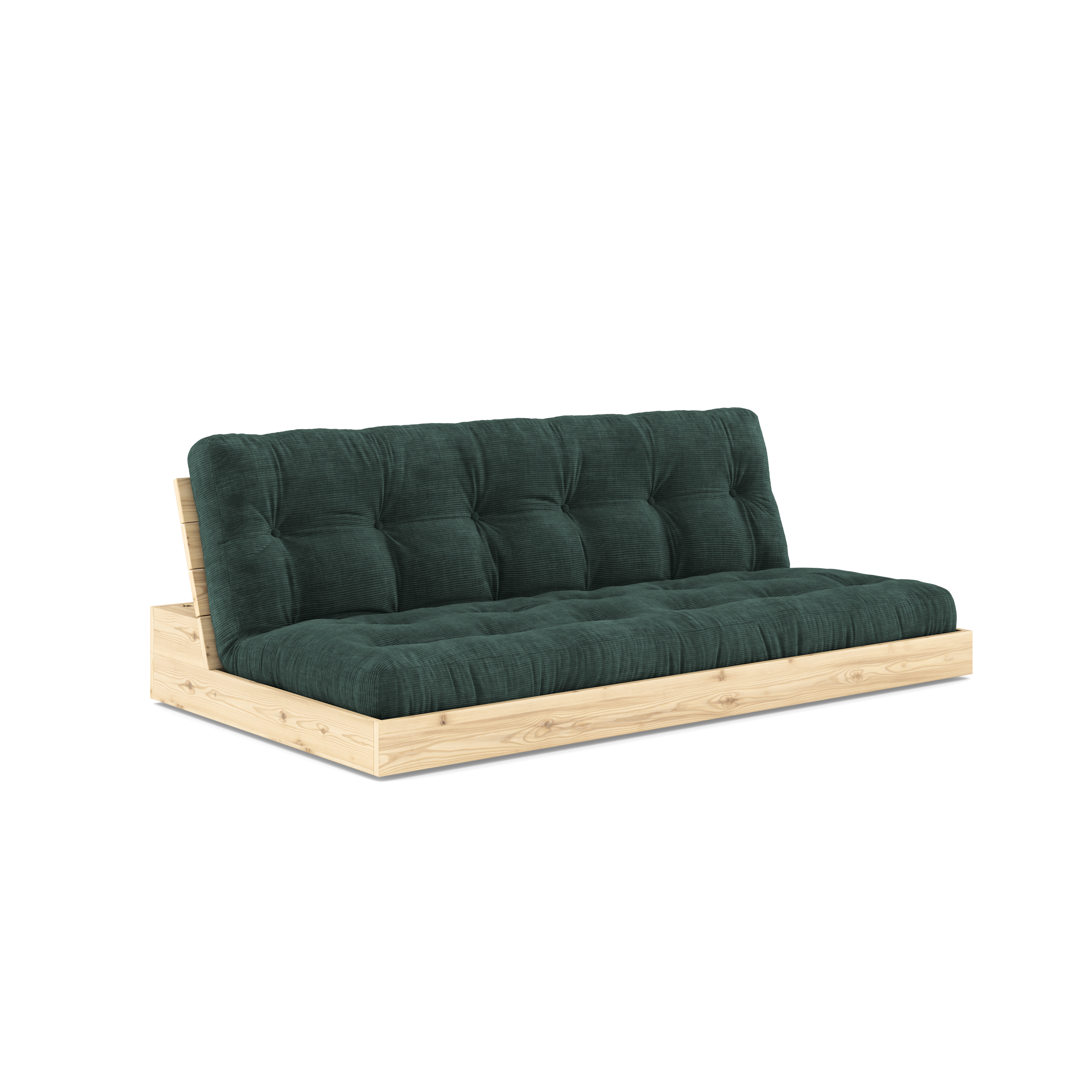 BASE TRANSPARENTE VERNIE AVEC 5 COUCHES MATELAS MIXTE ALGUES