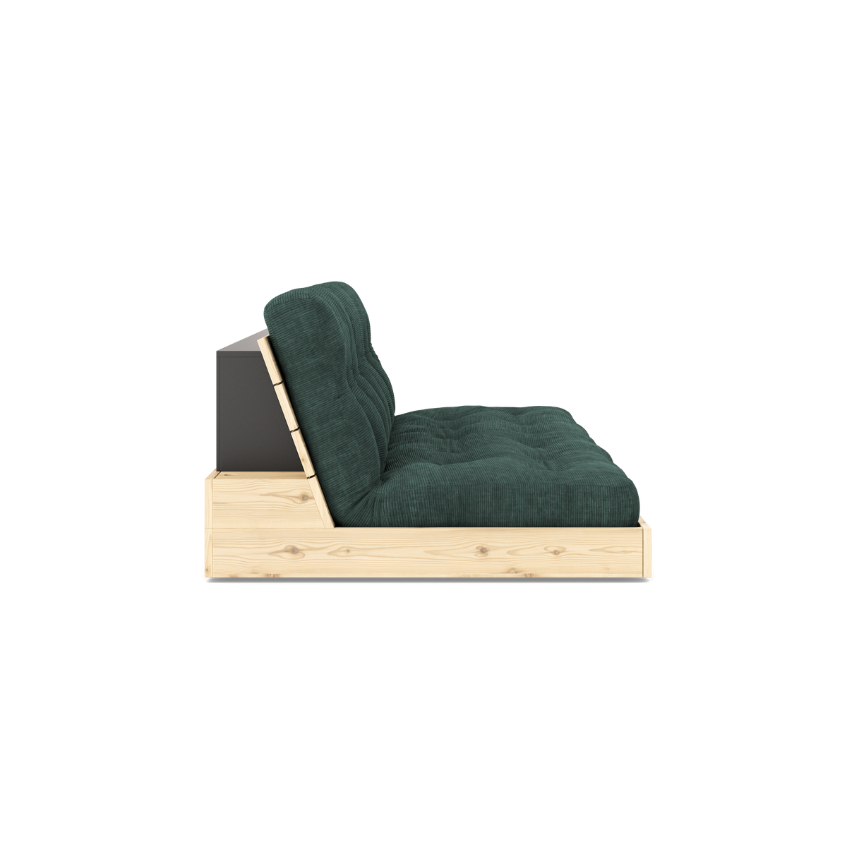 BASE CLEAR LACQUERED W. 5-LAYER MIXED MATTRESS SEAWEED