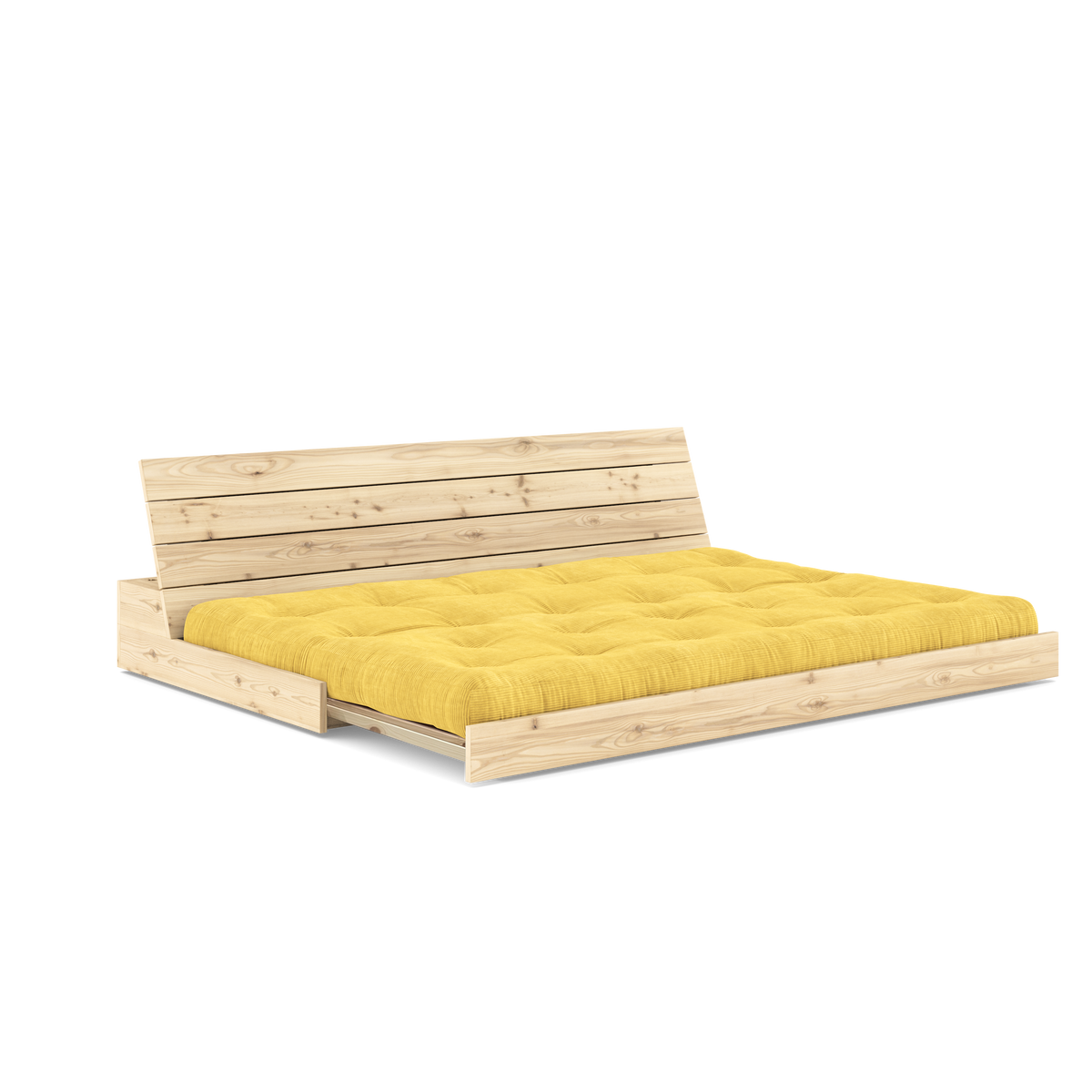 BASE CLEAR LACQUERED W. 5-LAYER MIXED MATTRESS HONEY