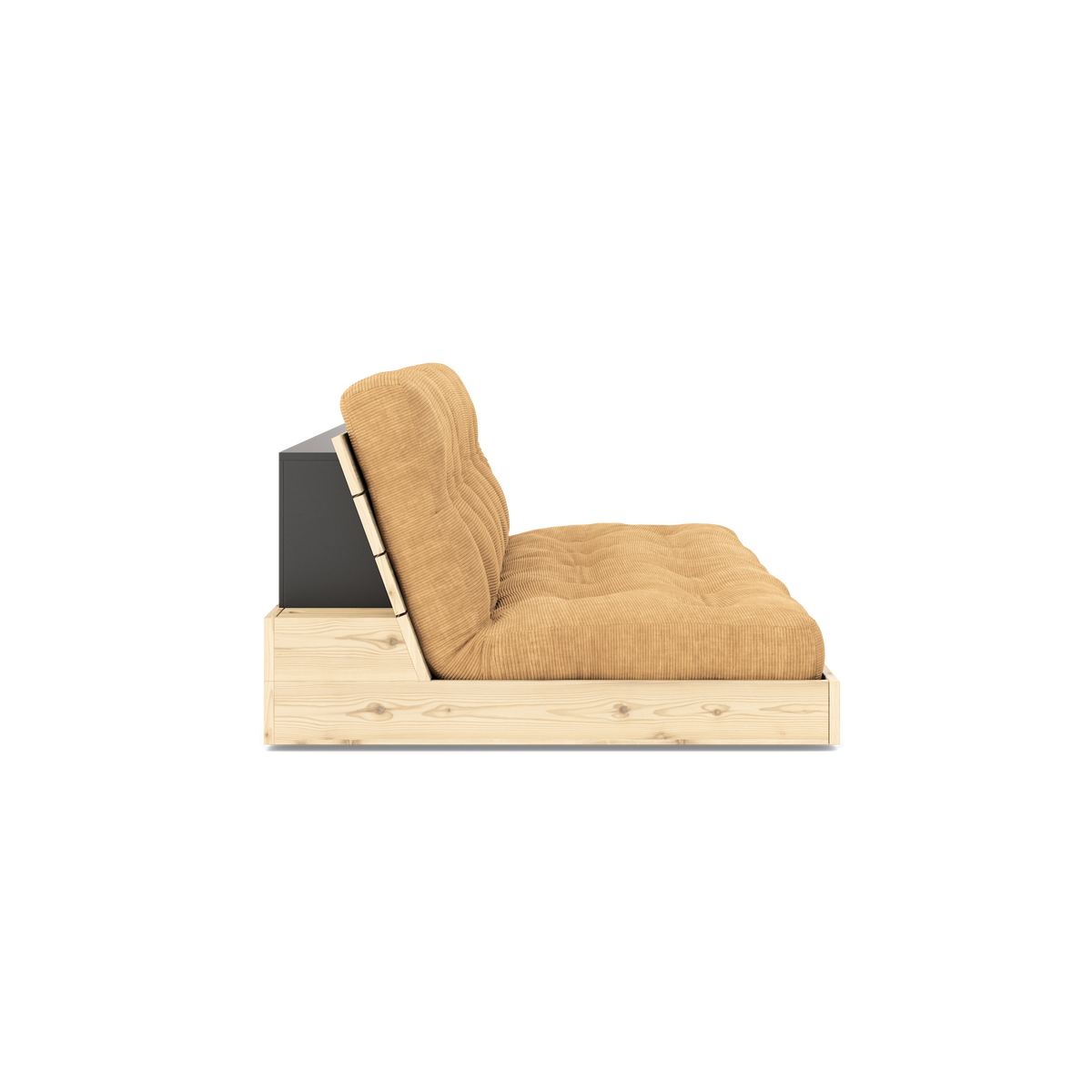 BASE CLEAR LACQUERED W. 5-LAYER MIXED MATTRESS FUDGE BROWN