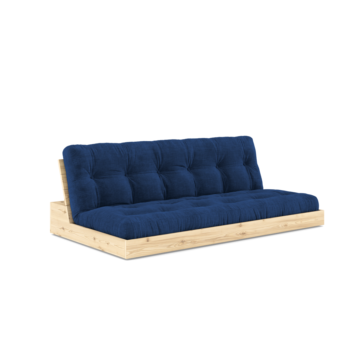 BASE CLEAR LACQUERED W. 5-LAYER MIXED MATTRESS ROYAL BLUE