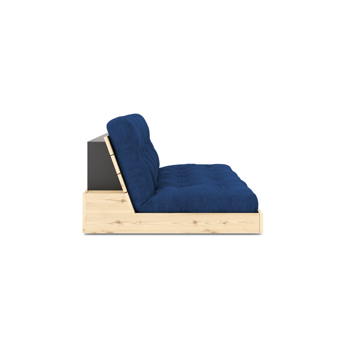BASE CLEAR LACQUERED W. 5-LAYER MIXED MATTRESS ROYAL BLUE
