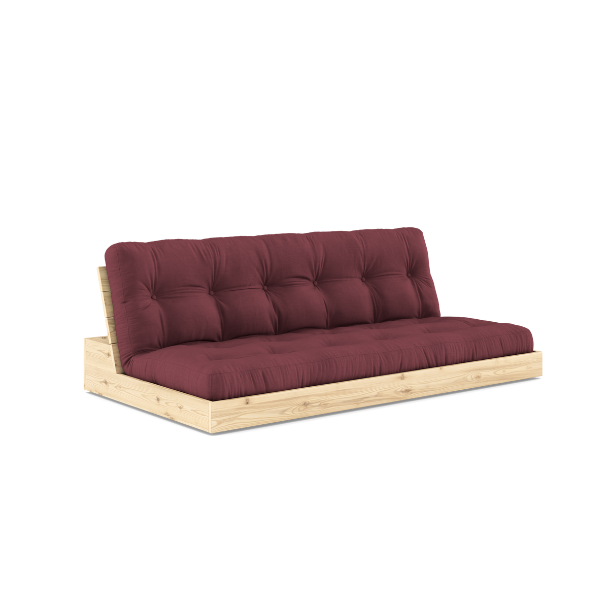 BASE CLEAR LACQUERED W. 5-LAYER MIXED MATTRESS BORDEAUX