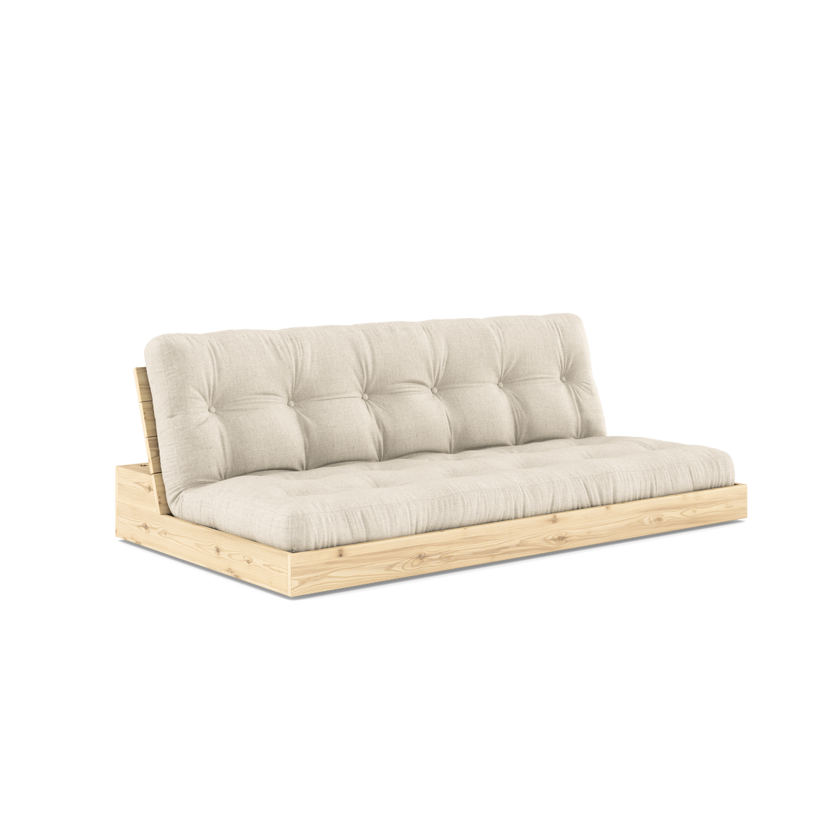 BASE CLEAR LACQUERED W. 5-LAYER MIXED MATTRESS LINEN
