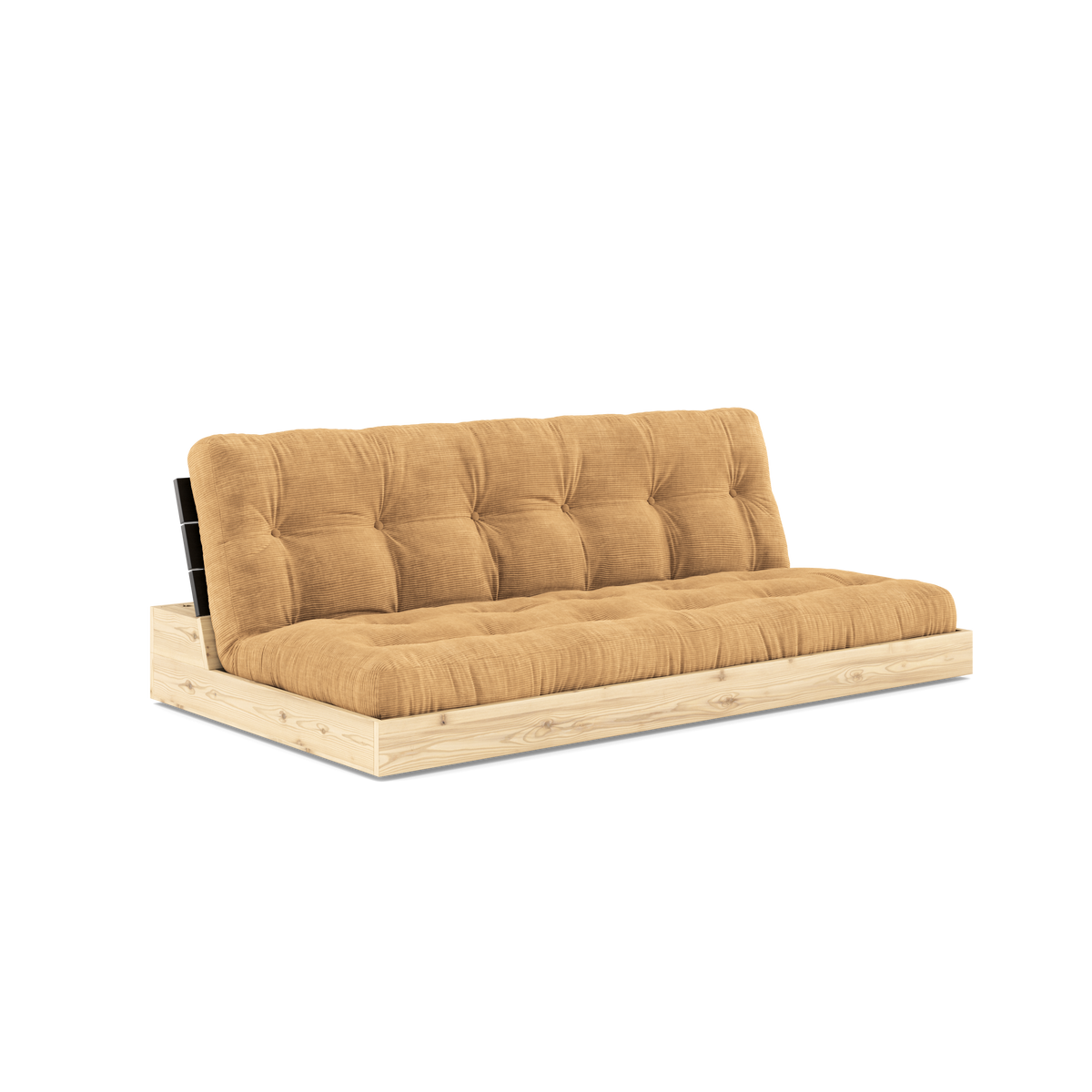 BASE BLACK NIGHT LACQUERED W. 5-LAYER MIXED MATTRESS FUDGE BROWN