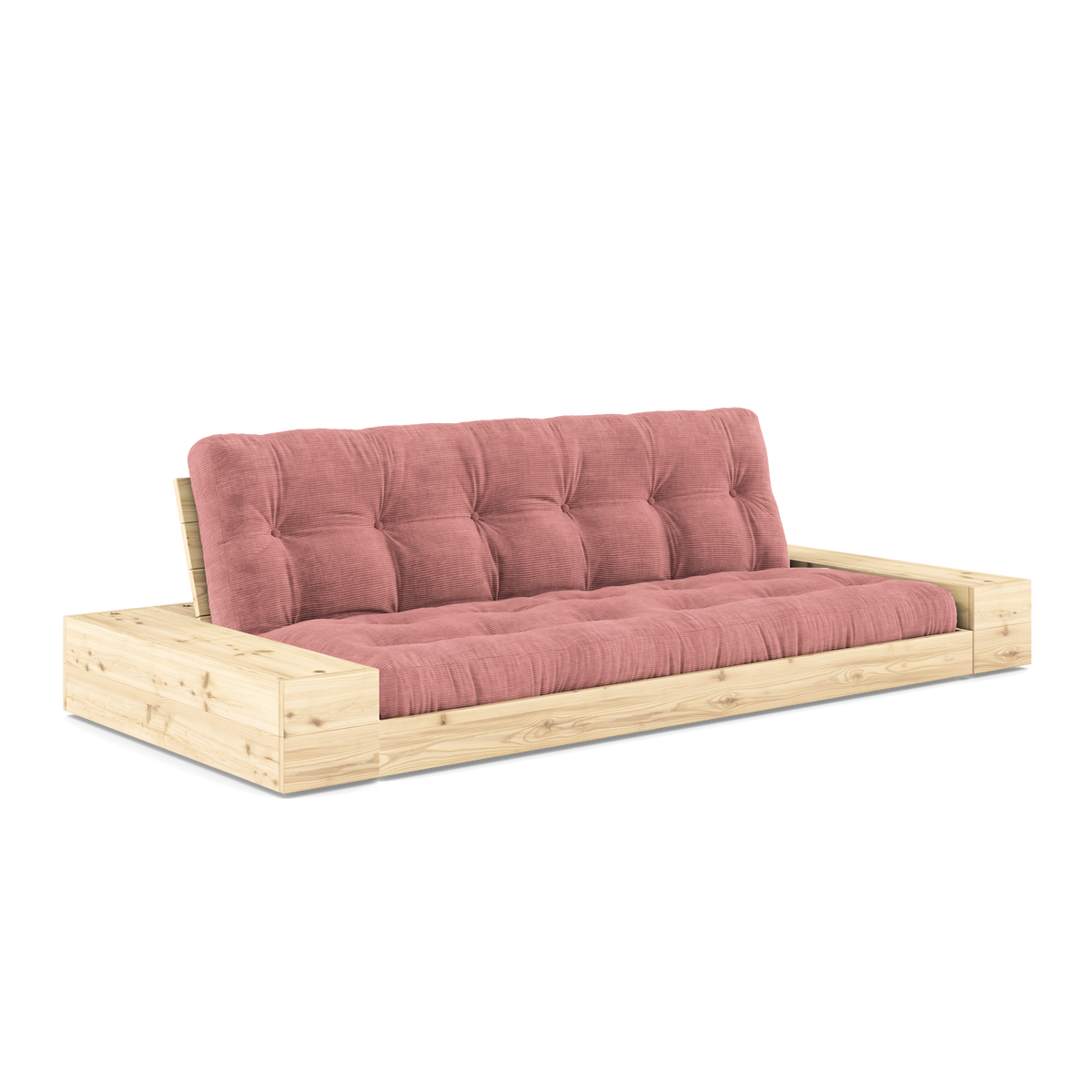 BASE CLEAR LACQUERED W. 2 SIDEBOXES CLEAR W. 5-LAYER MIXED MATTRESS SORBET PINK