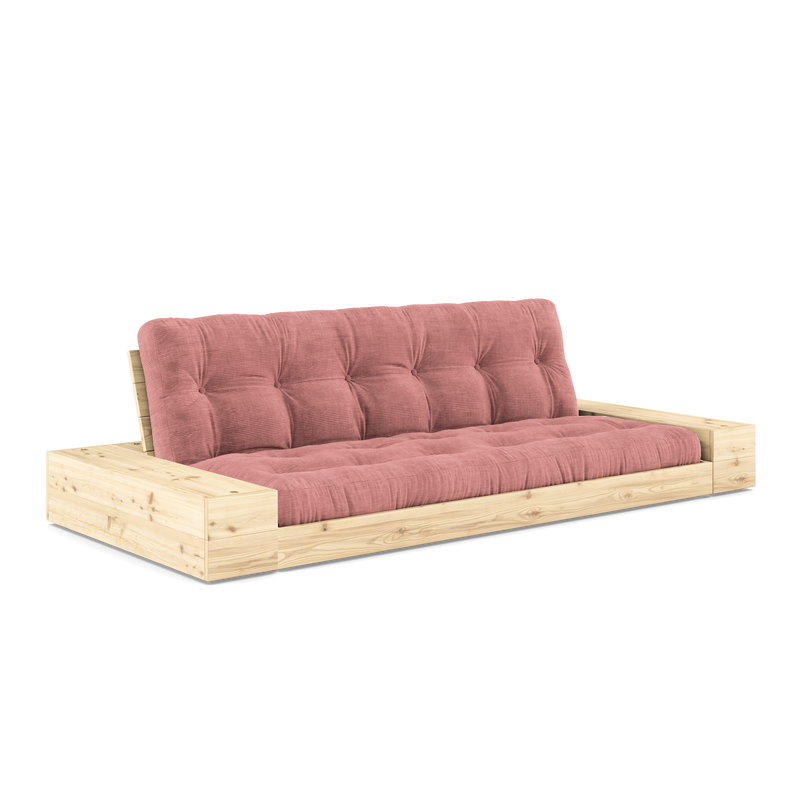 BASE CLEAR LACQUERED W. 2 SIDEBOXES CLEAR W. 5-LAYER MIXED MATTRESS SORBET PINK