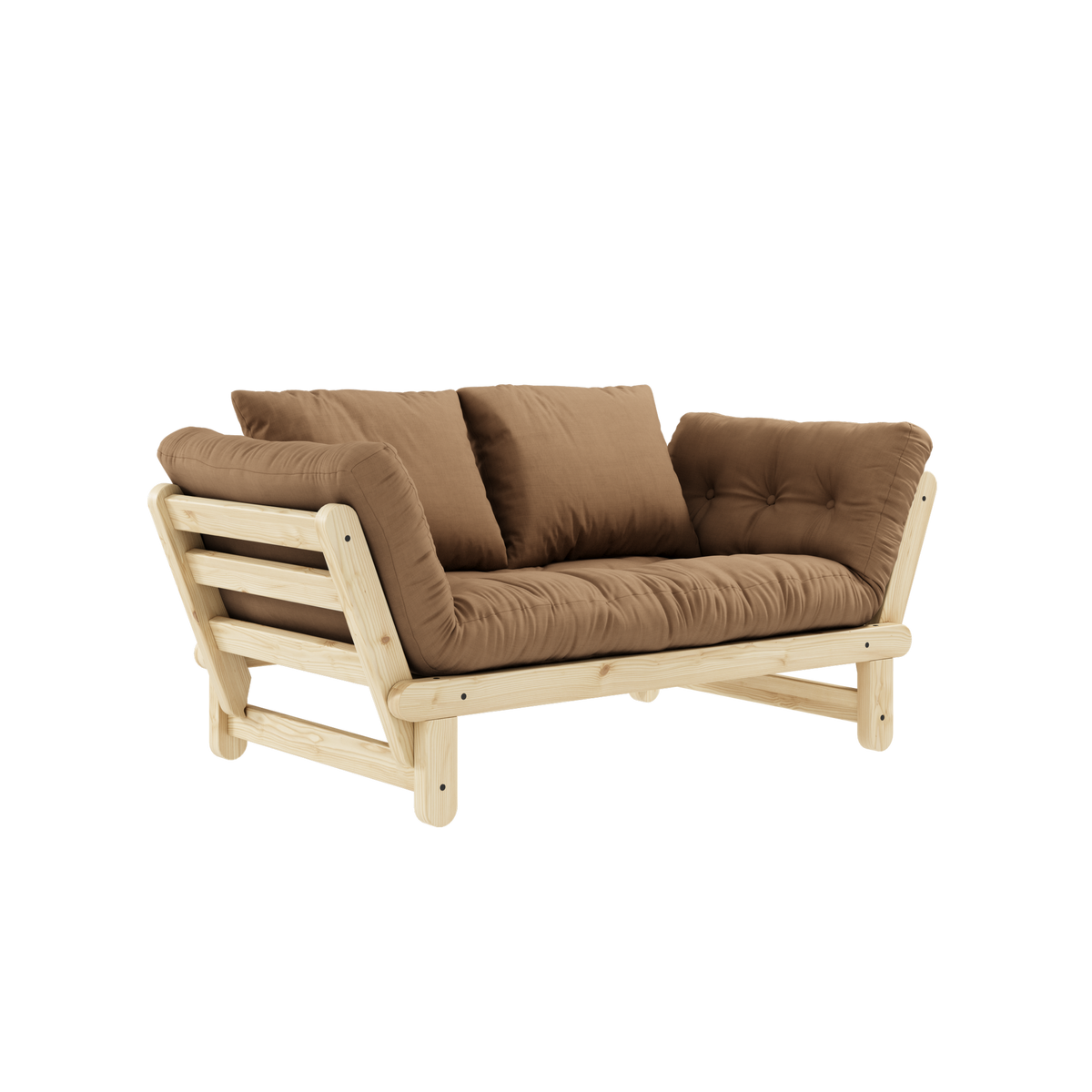 BEAT CLEAR LACQUERED W. BEAT MATTRESS SET MOCCA