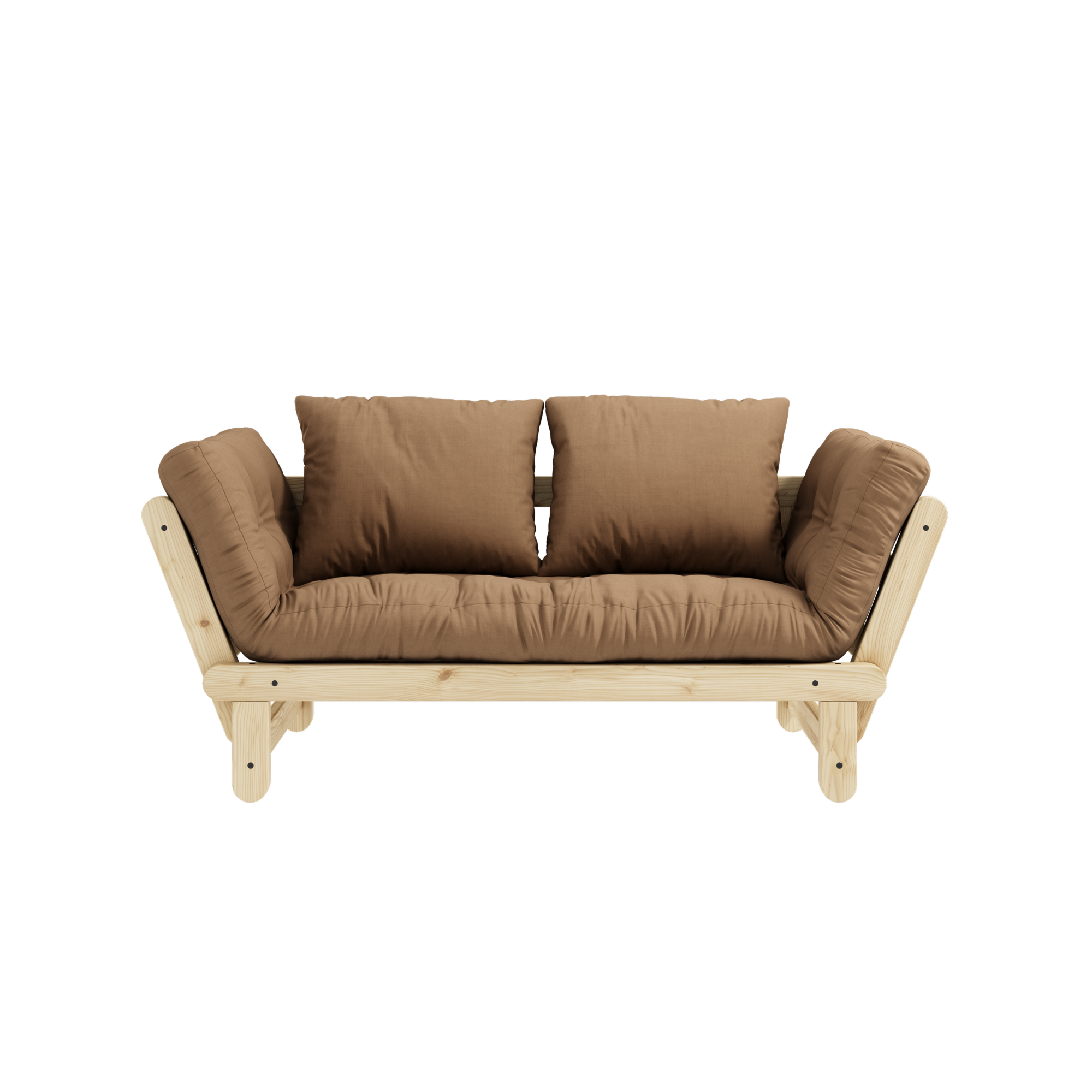 ENSEMBLE BEAT LAQUÉ TRANSPARENT AVEC MATELAS BEAT MOCCA