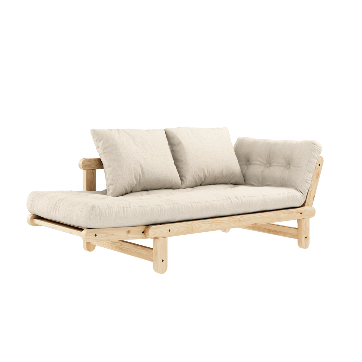 ENSEMBLE BEAT EN LAQUÉ CLAIR AVEC MATELAS BEAT LINGE