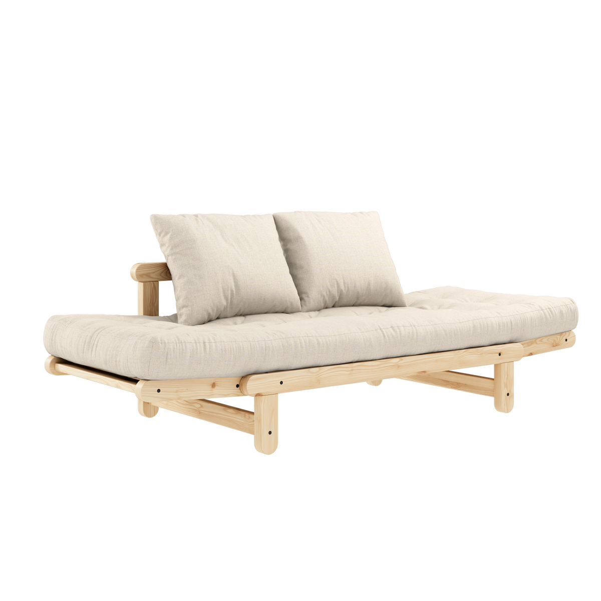 ENSEMBLE BEAT EN LAQUÉ CLAIR AVEC MATELAS BEAT LINGE