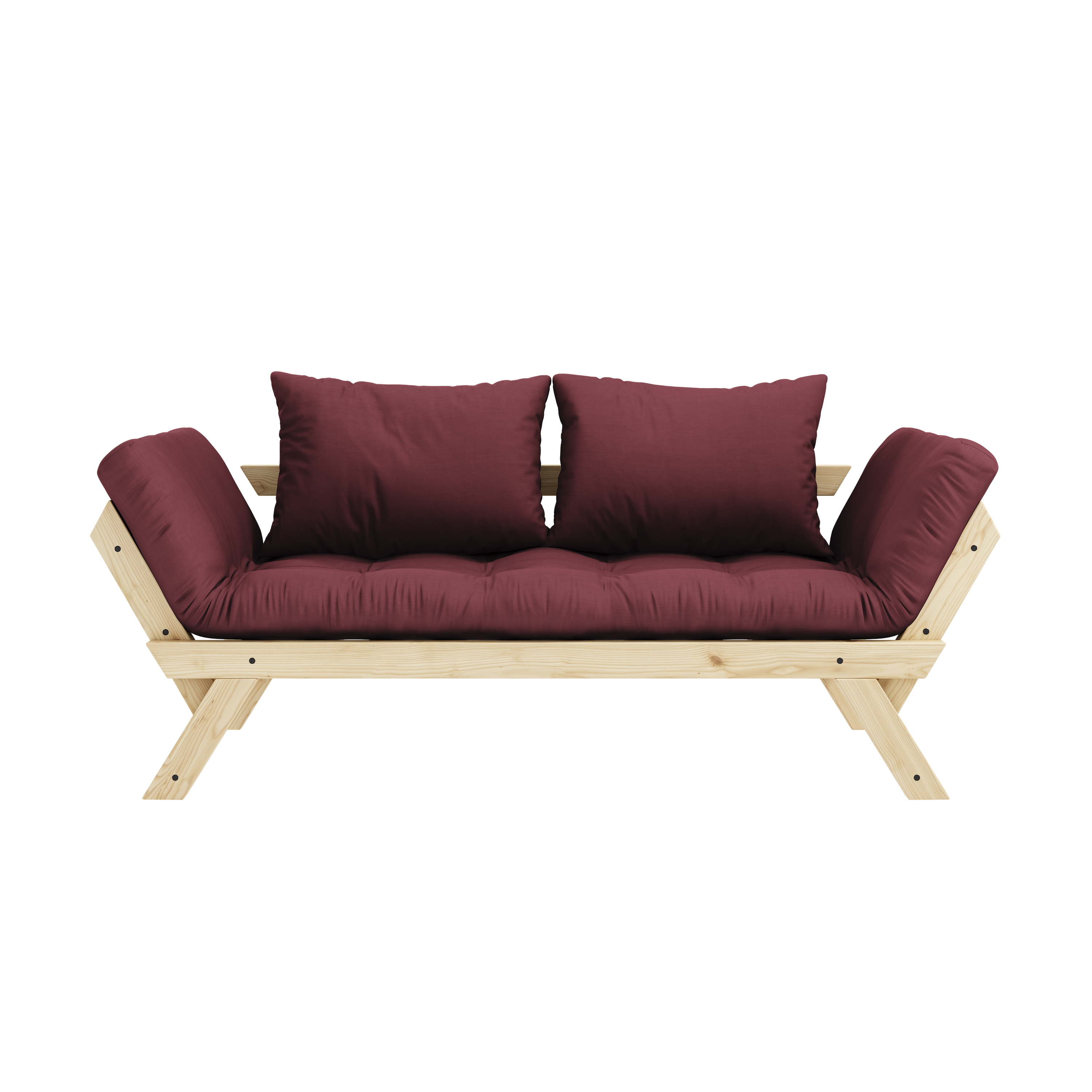 BEBOP CLEAR LACQUERED W. 4-LAYER MIXED MATTRESS BORDEAUX