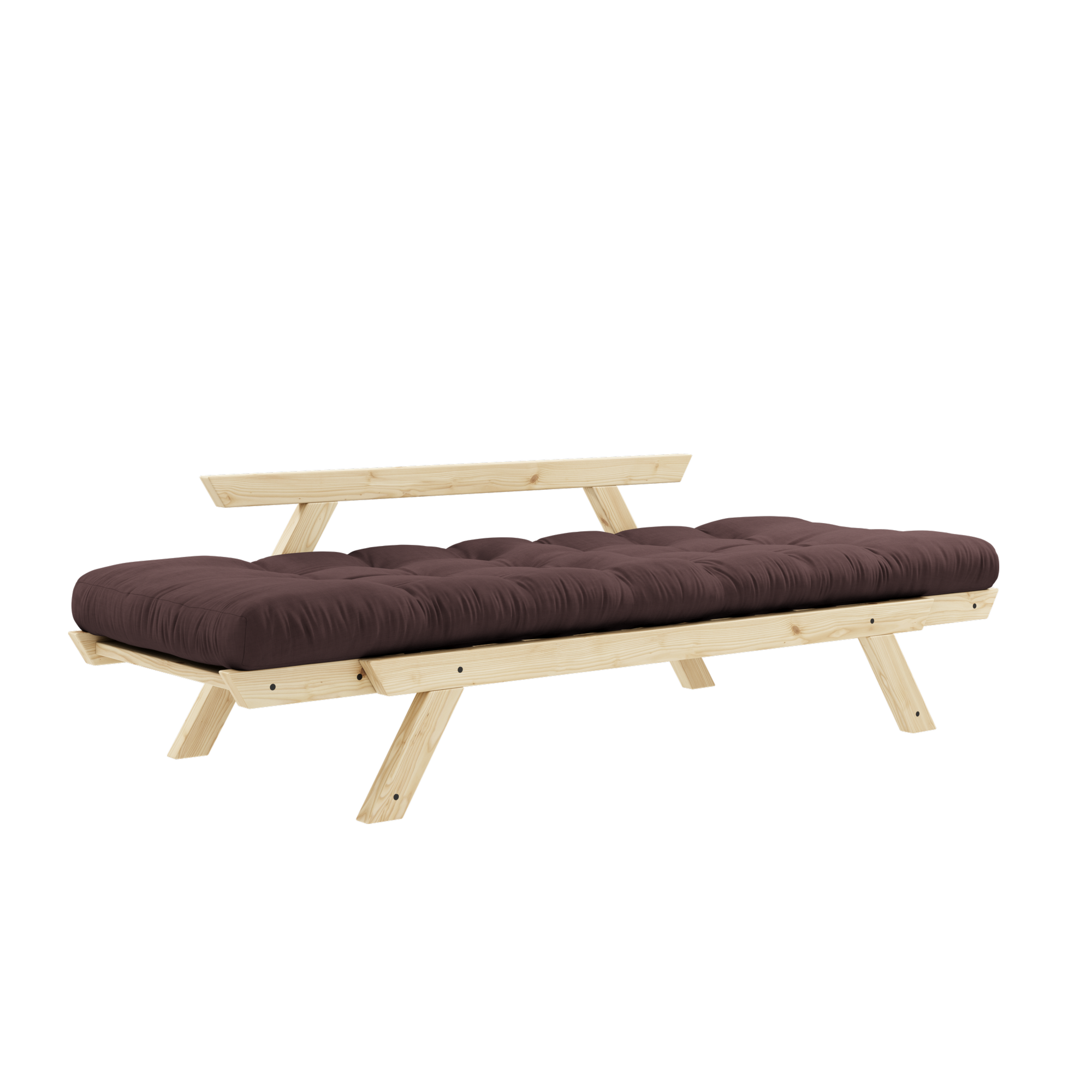 BEBOP CLEAR LAQUÉ AVEC MATELAS MÉLANGE 4 COUCHES MAT BRUN