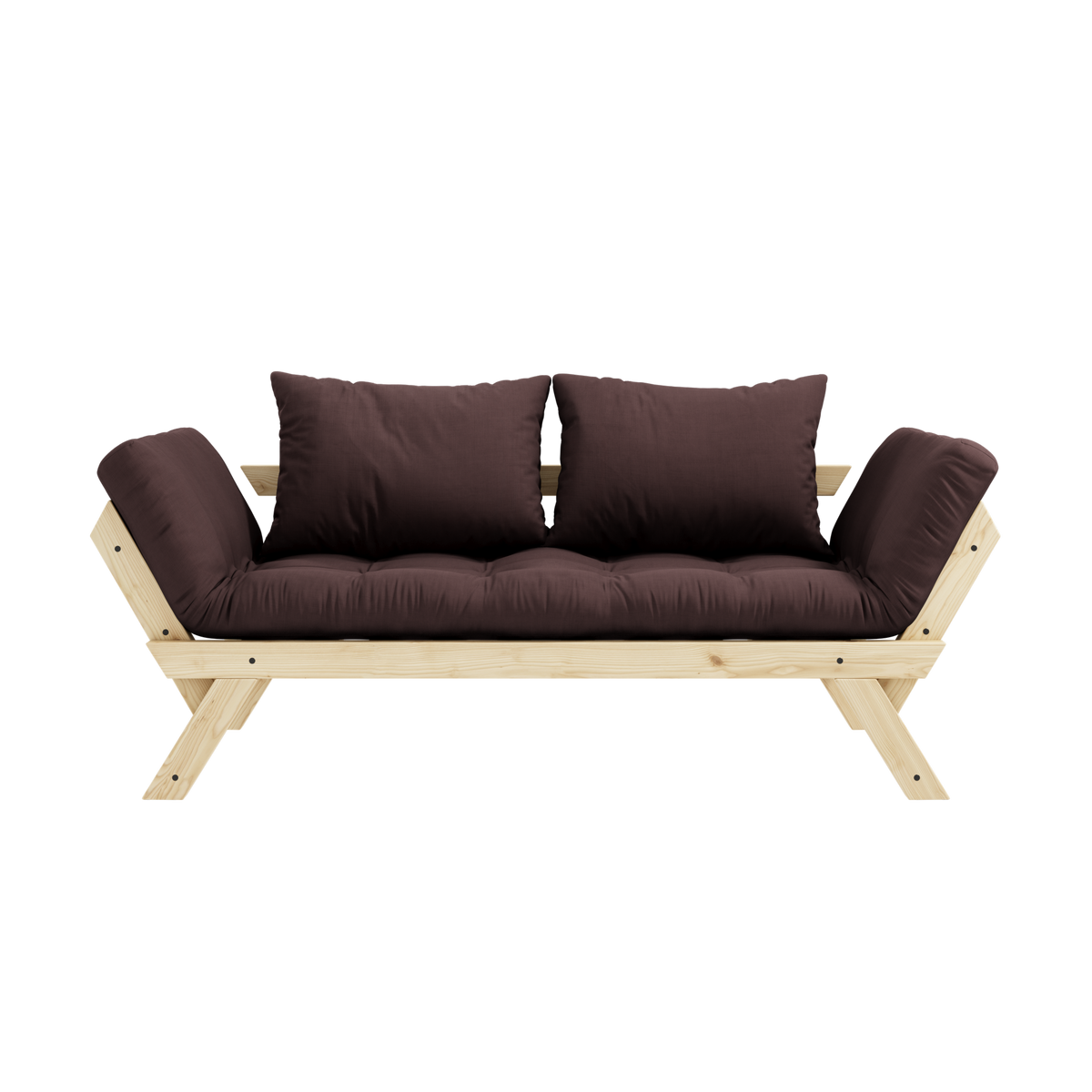 BEBOP CLEAR LACQUERED W. 4-LAYER MIXED MATTRESS BROWN