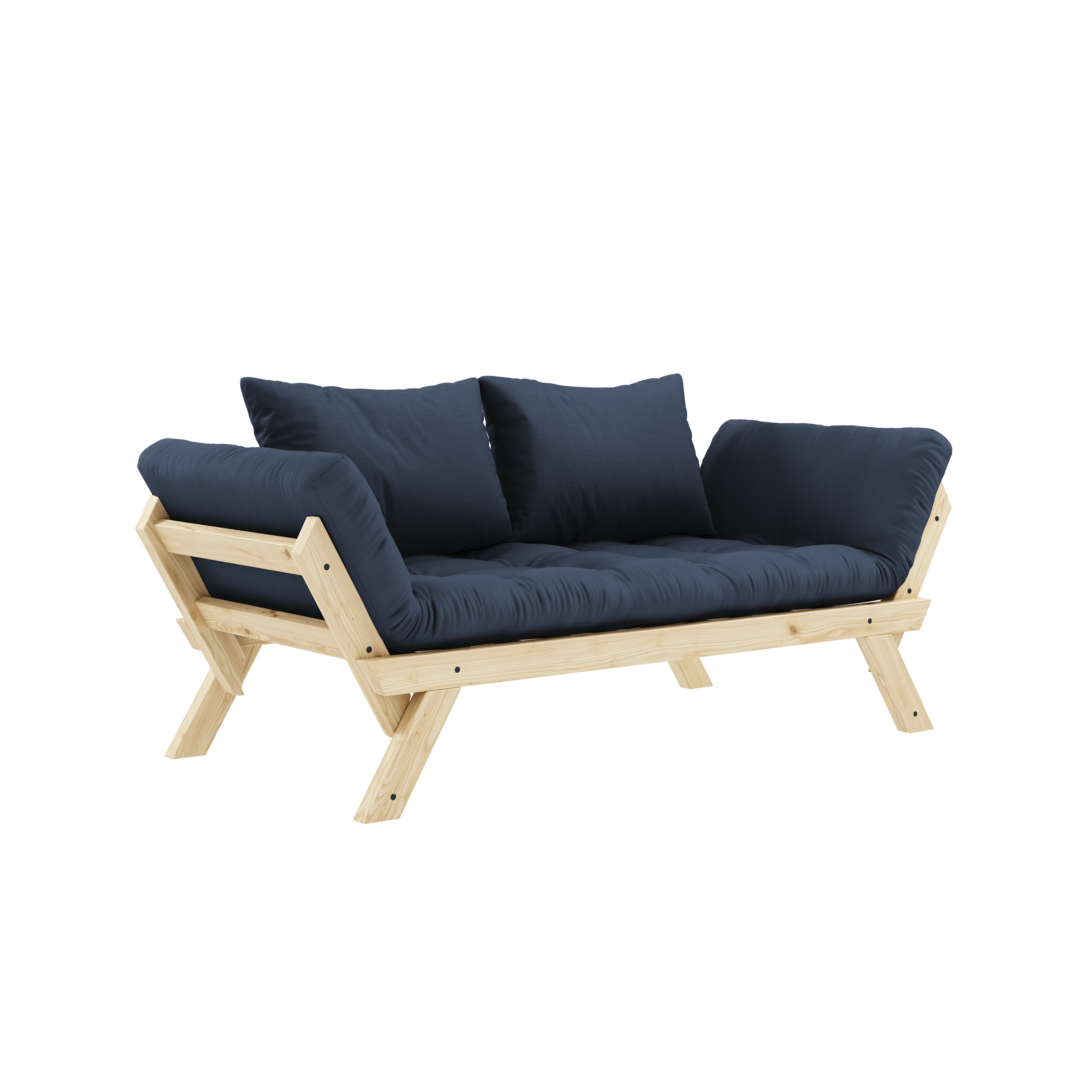 BEBOP CLEAR VERNISÉ AVEC MATELAS MIXTE 4 COUCHES MAT NAVY